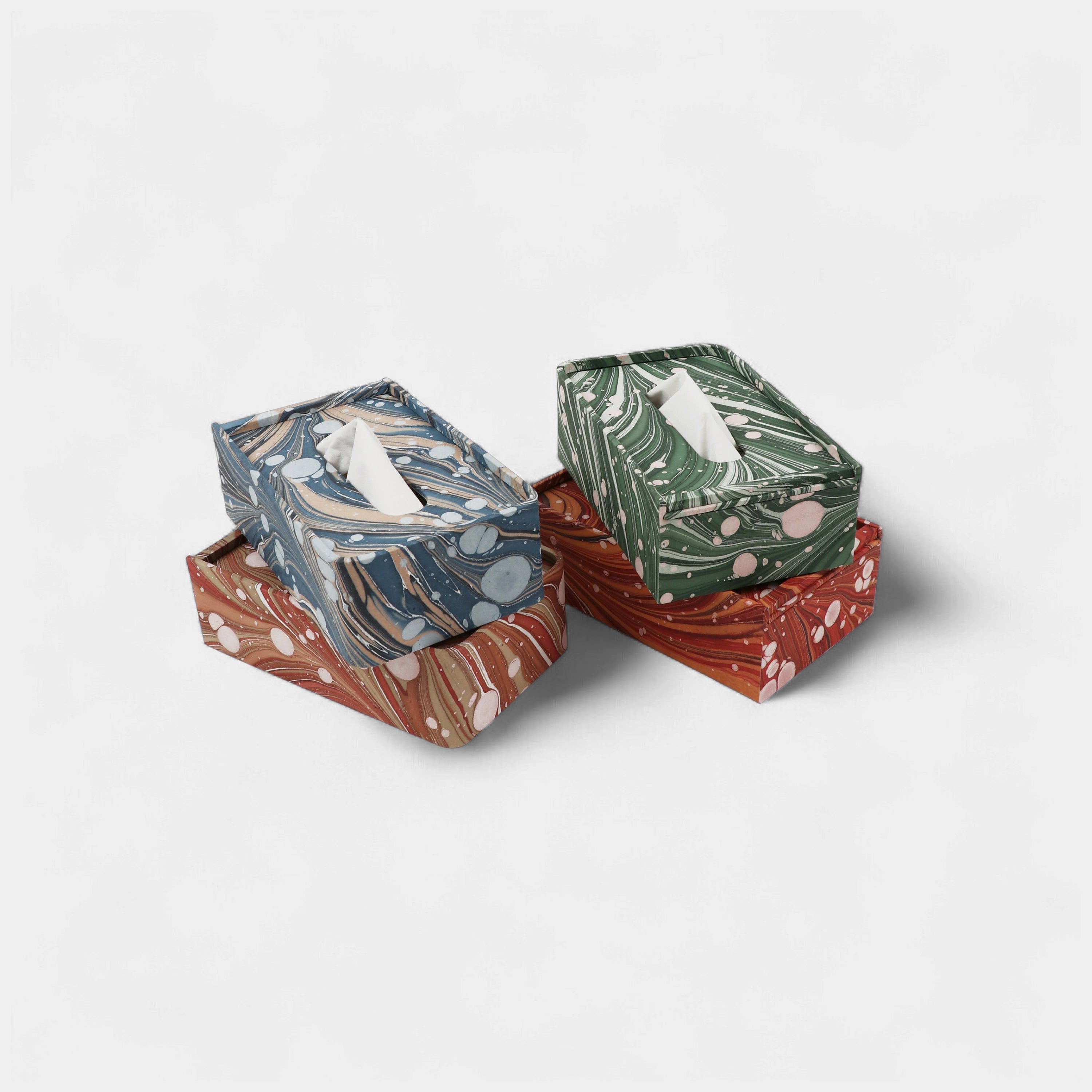 Terracotta Swirl – Tissue Box Cover (5.25” W x 8.5” L x 2.75” H)