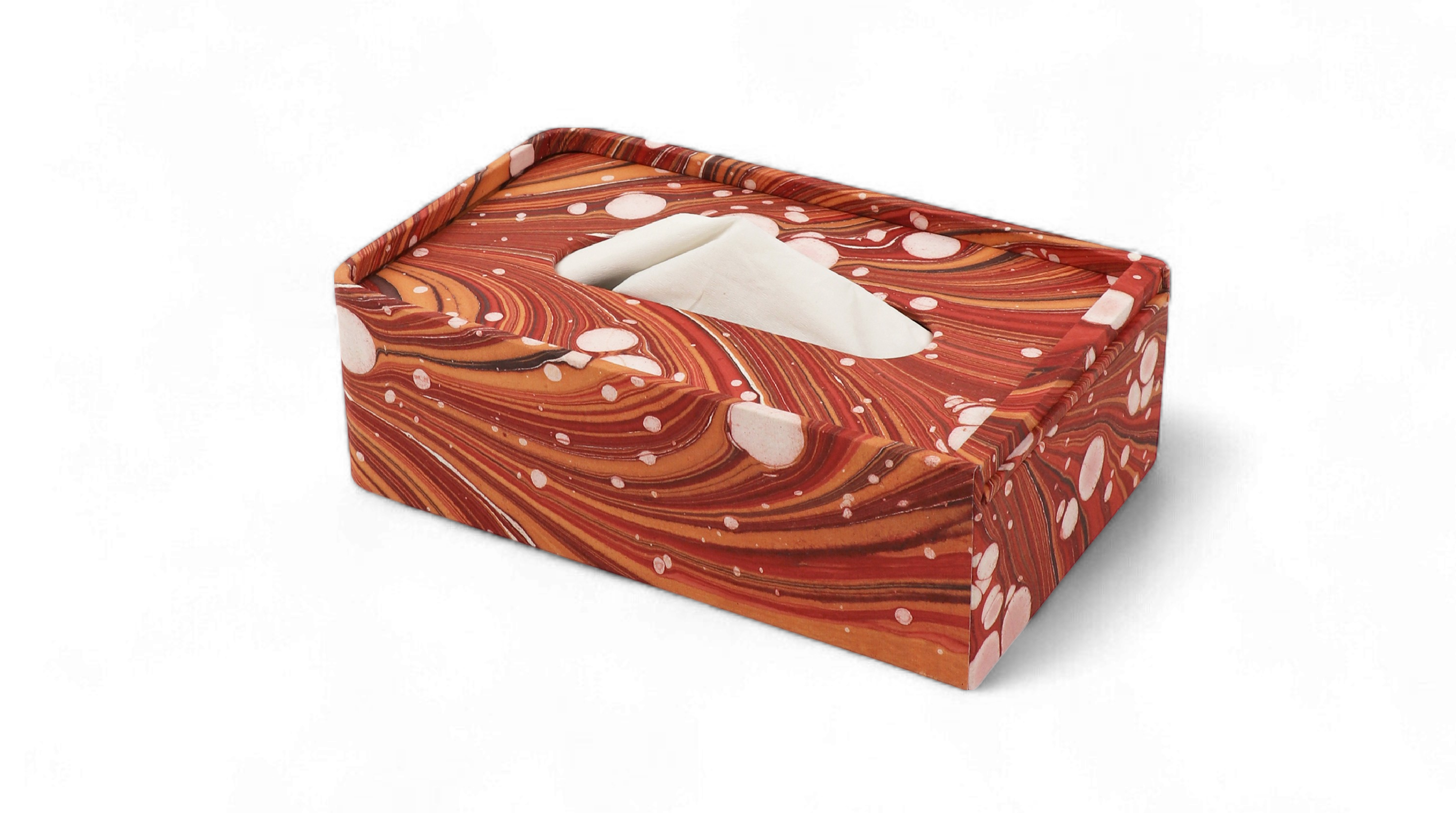 Terracotta Swirl – Tissue Box Cover (5.25” W x 8.5” L x 2.75” H)