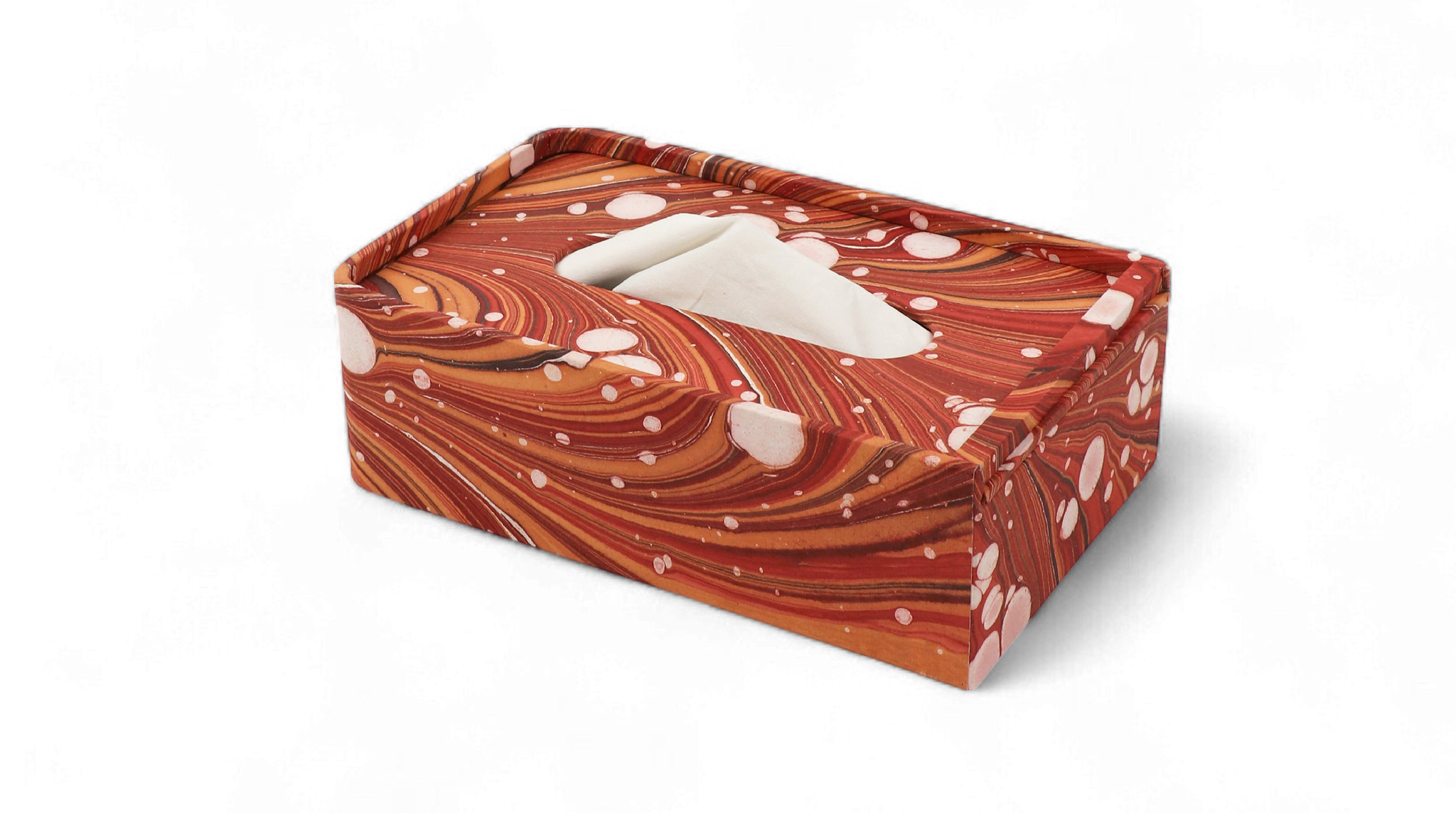 Terracotta Swirl – Tissue Box Cover (5.25” W x 8.5” L x 2.75” H)