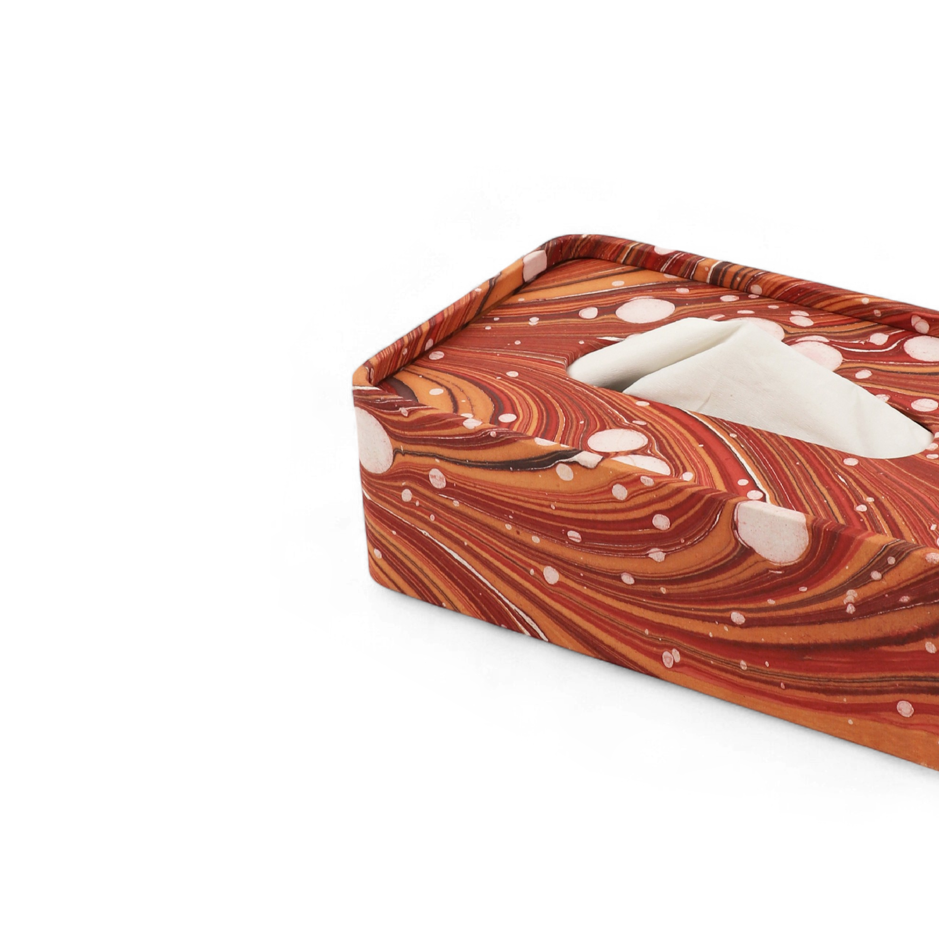 Terracotta Swirl – Tissue Box Cover (5.25” W x 8.5” L x 2.75” H)