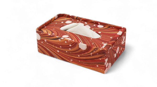 Terracotta Swirl – Tissue Box Cover (5.25” W x 8.5” L x 2.75” H)