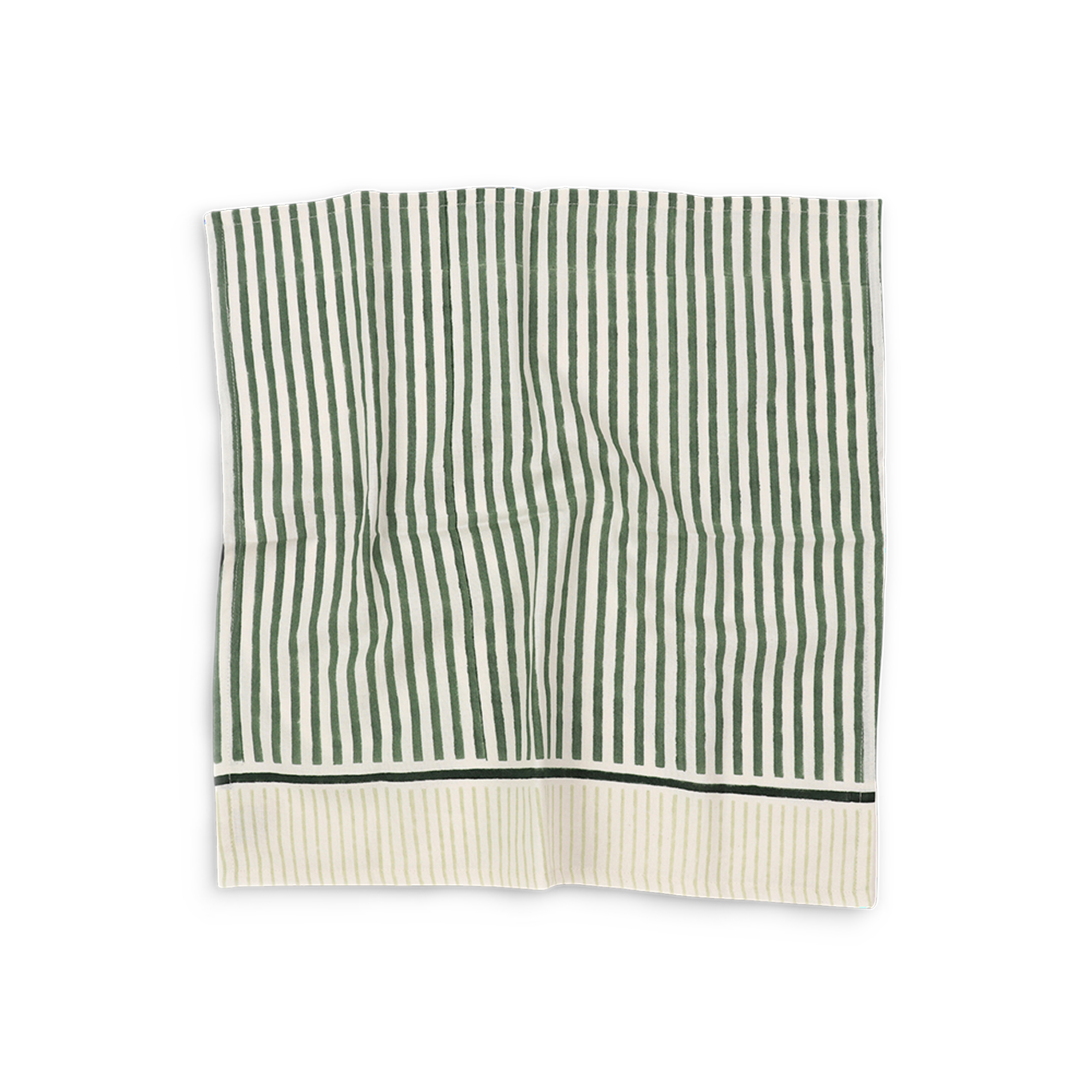 Forest Stripe – Hand Block Printed Cotton Napkin (Set of 2) (18" x 18")