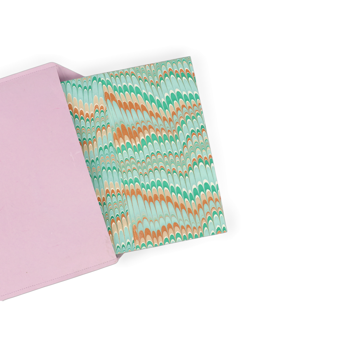 Celadon Green Mountain – Hand Marbled Collapsible Basket (9.5" x 9.5" x 10.5")