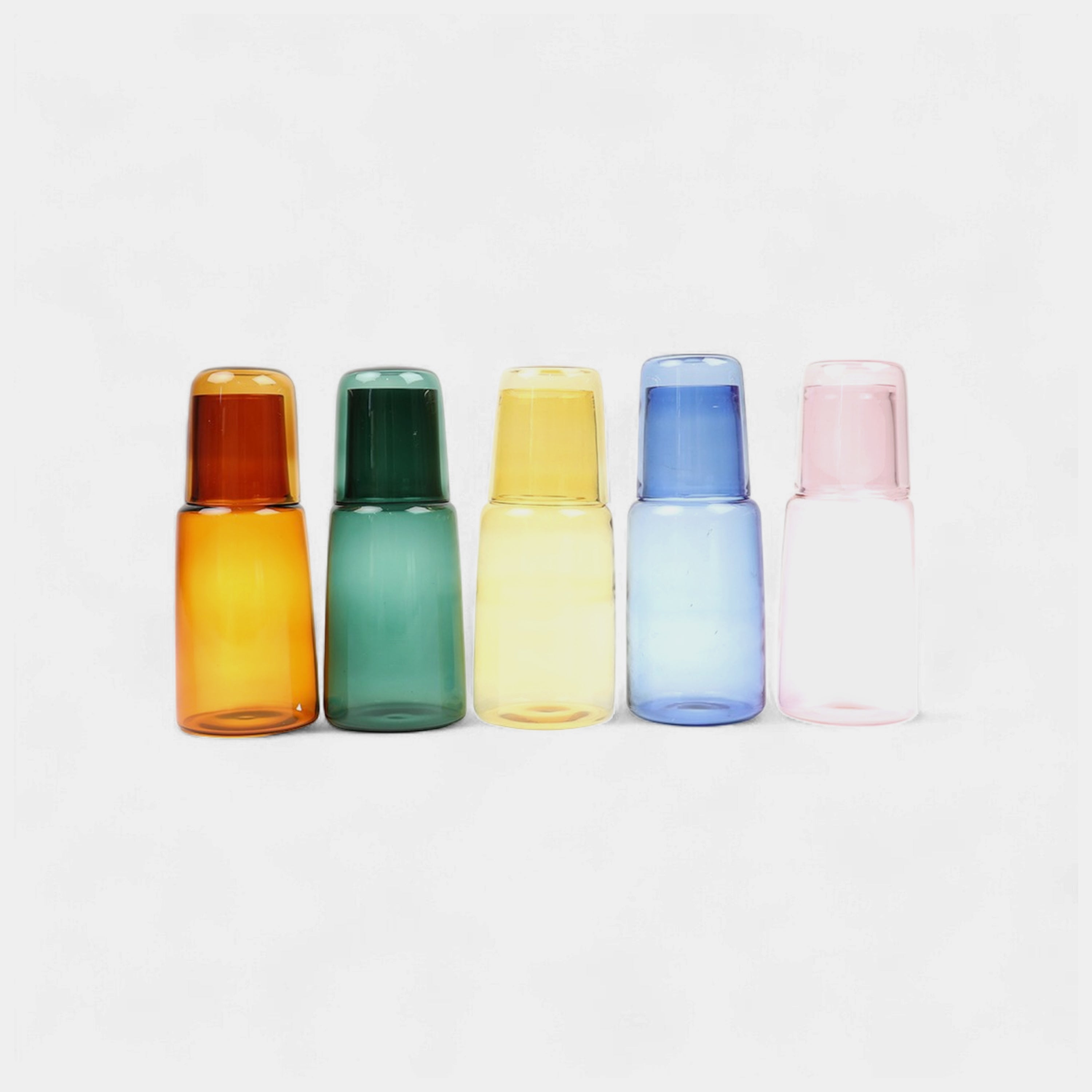 Indigo Mist – Handcrafted Borosilicate Carafe Set (10" H x 4" Dia)