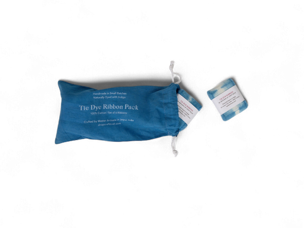 Indigo - Natural Cotton Ribbon Pack (Set of 6)