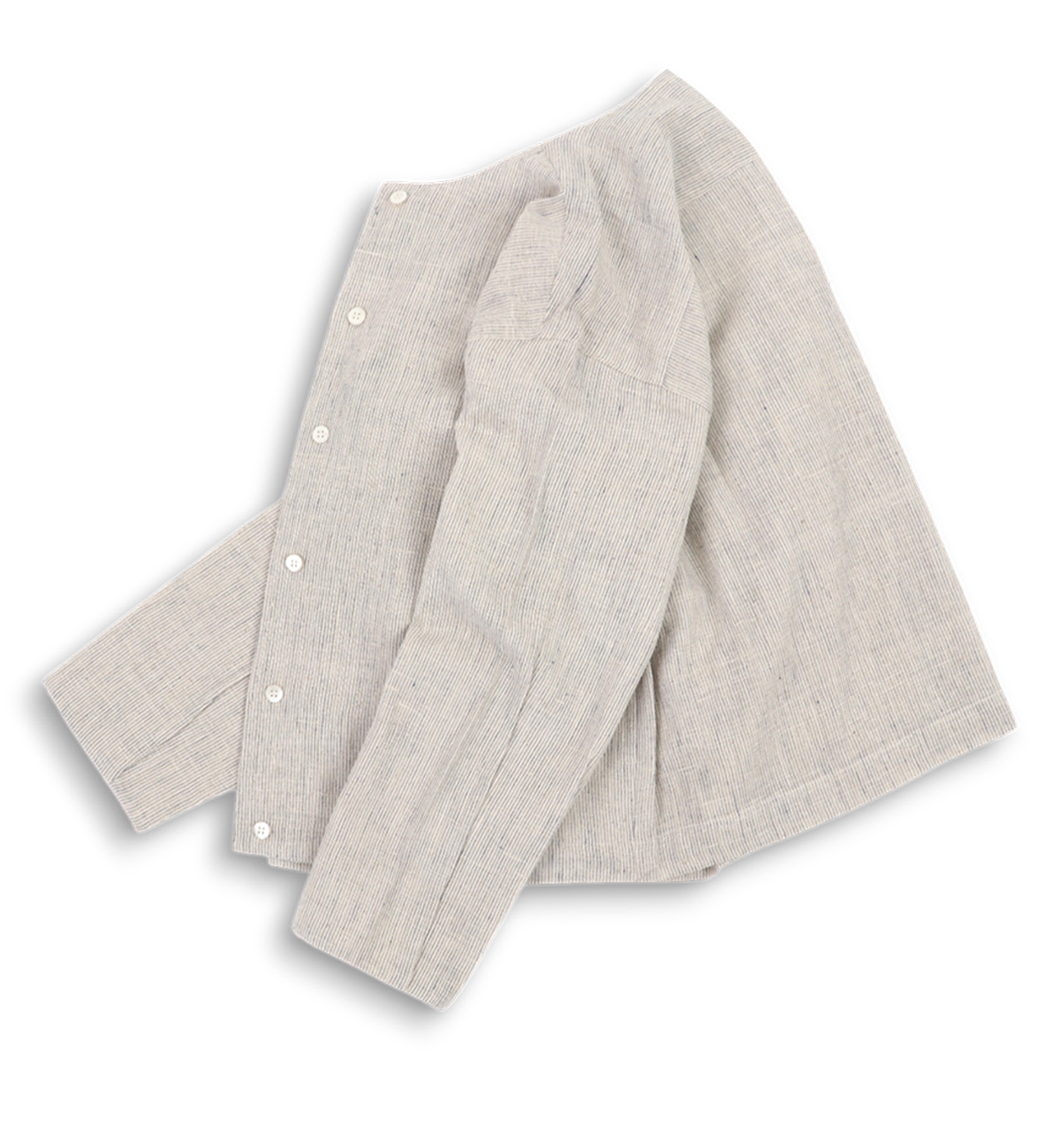 Nama - Kala Cotton Handwoven Shirt in Indigo Pinstripe (Sizes S–L)