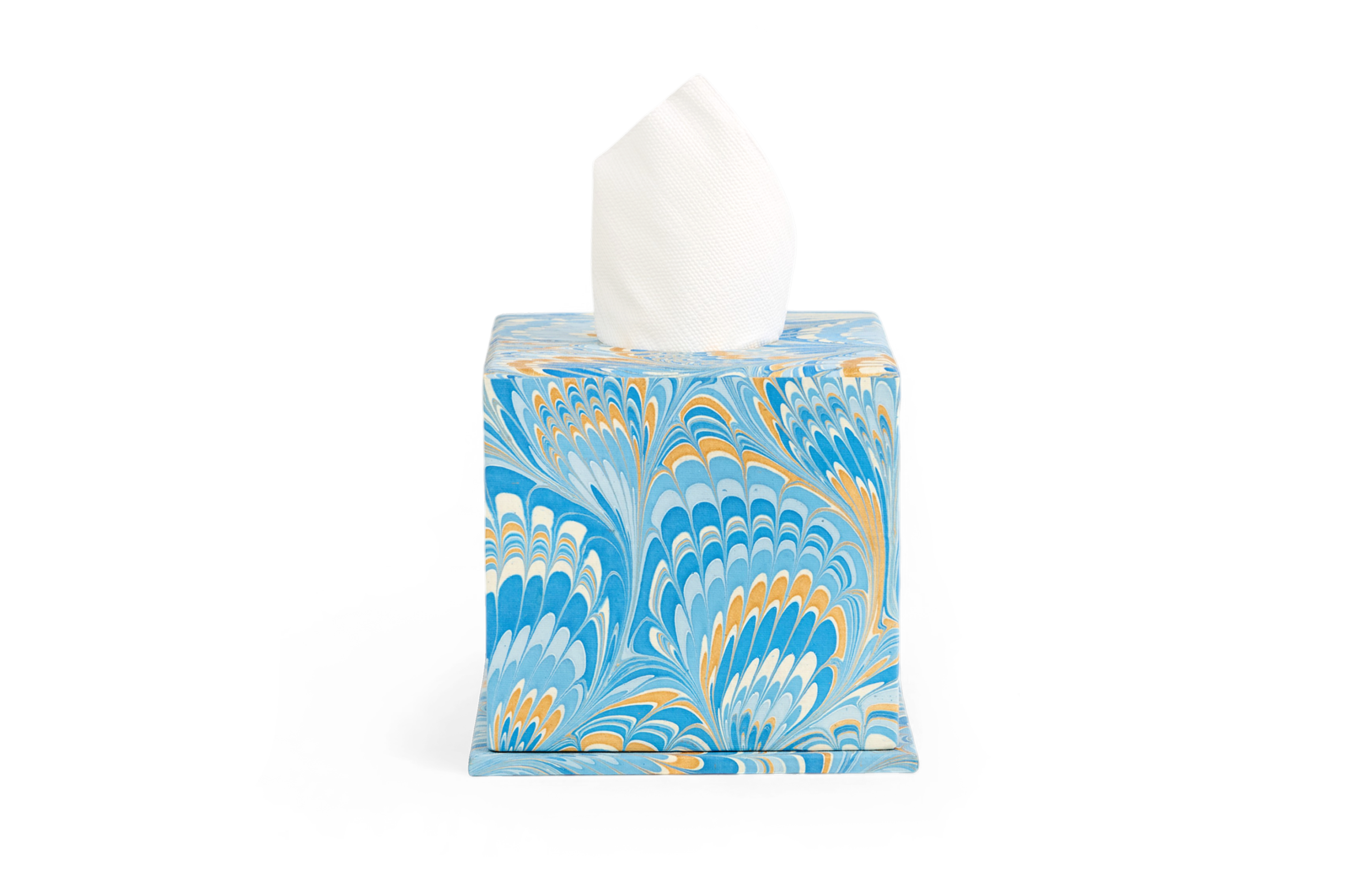 Azure Plume – Tissue Box Cover (5.25” H x 5” W x 5” D)