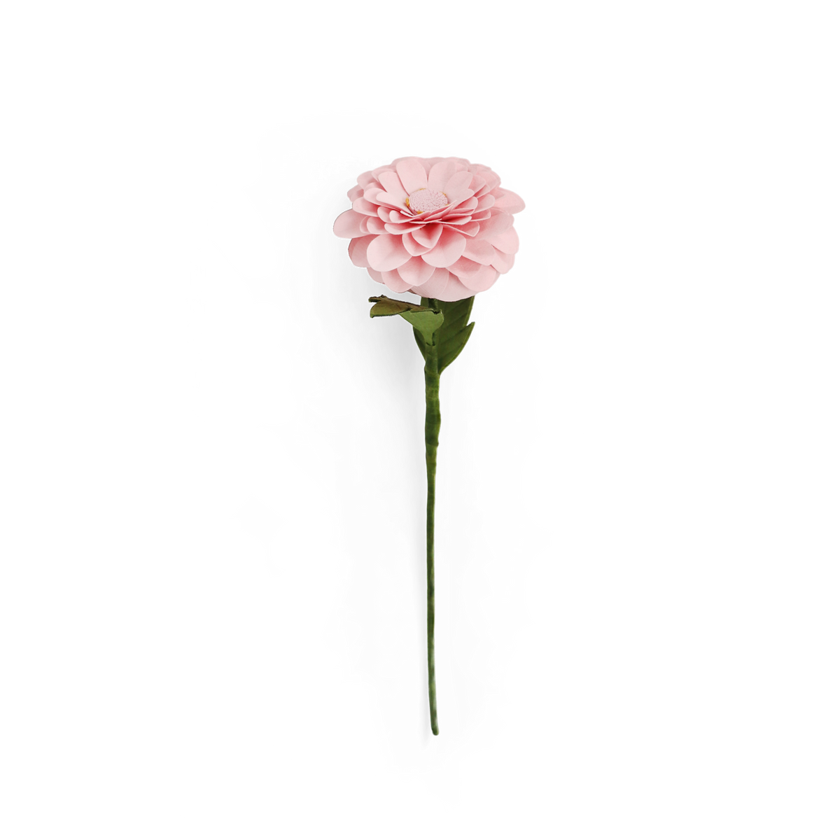 Blush Dahlia – Handcrafted Paper Flower Stick (Approx. 2.5" W x 9" H)