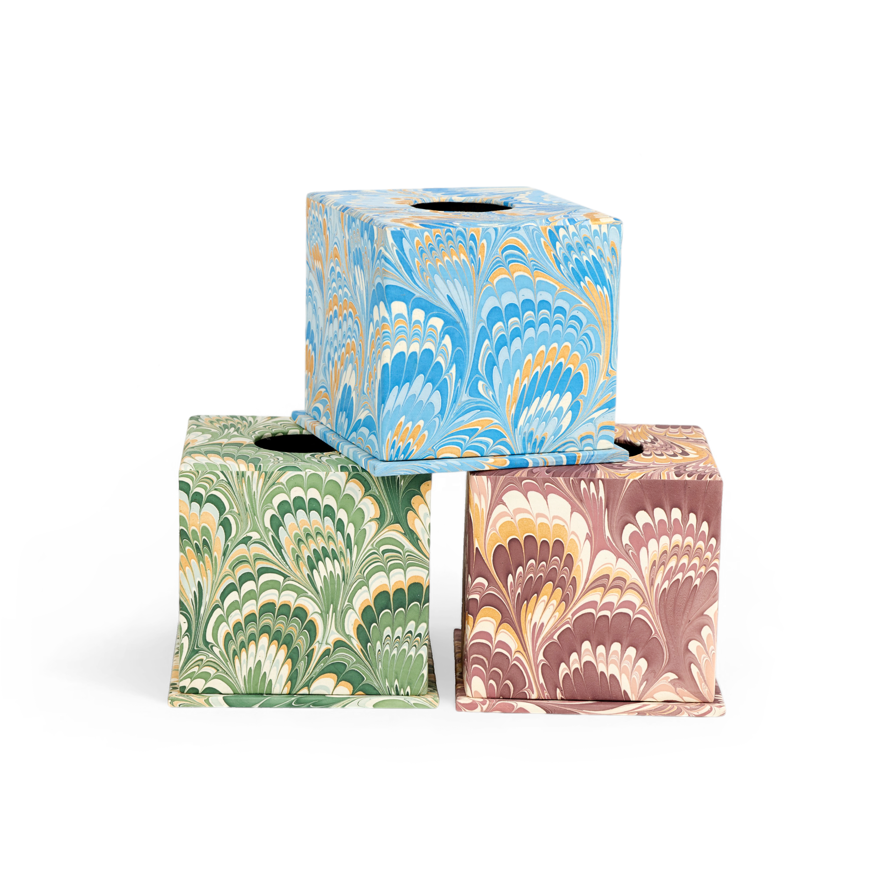 Azure Plume – Tissue Box Cover (5.25” H x 5” W x 5” D)
