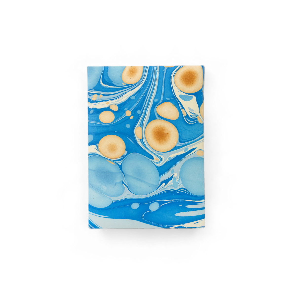 Azure Stone – Hand Marbled Greeting Card Set (6” x 4” | 100% Recycled Cotton Paper)