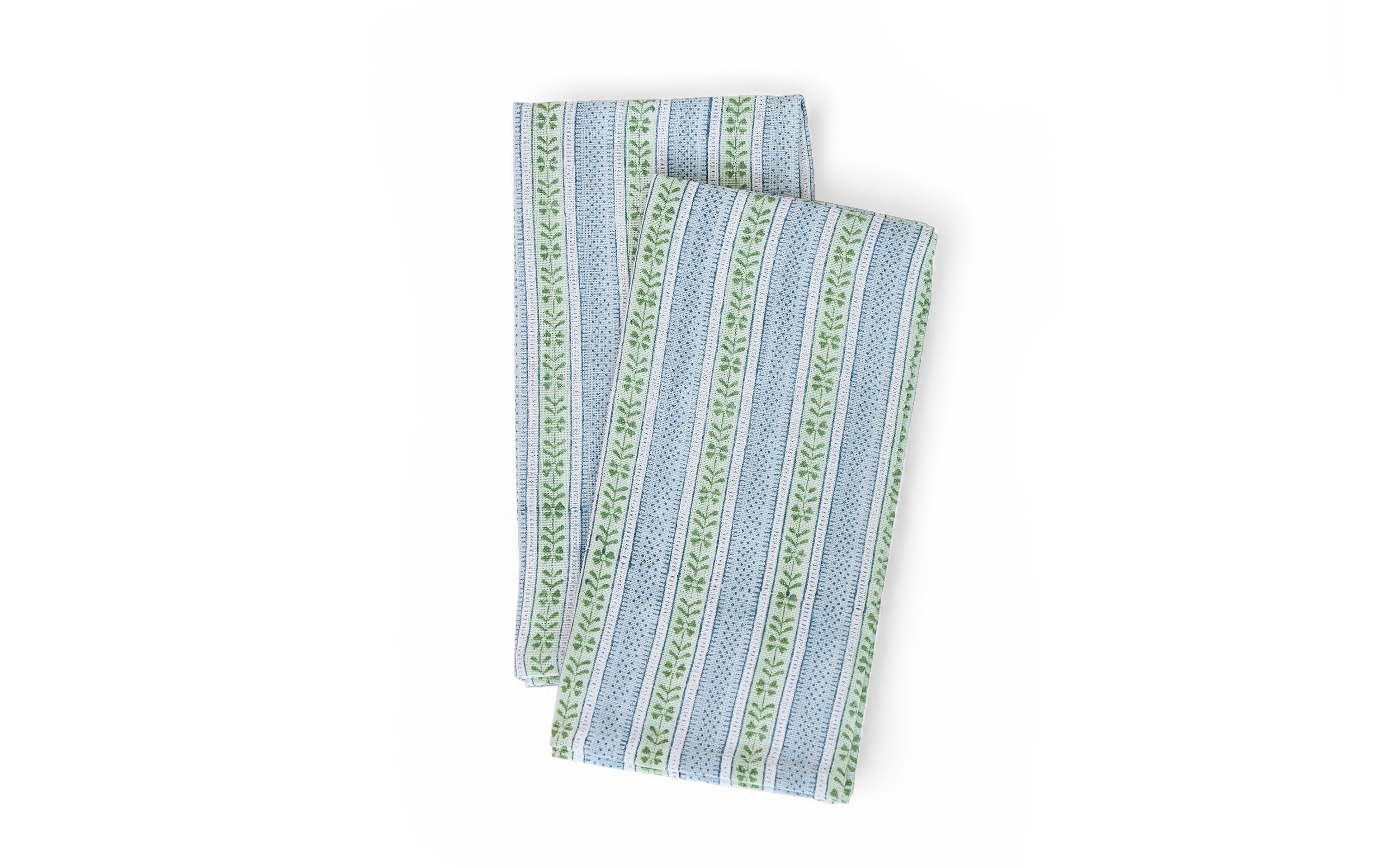 Sky Trail – Hand Block Printed Linen Napkin (Set of 2) (18" x 18")