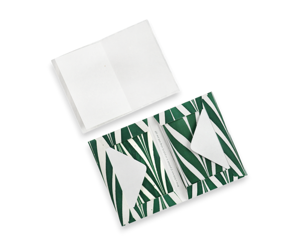 Palm Wave – Hand Marbled Greeting Card Set (6” x 4” | 100% Recycled Cotton Paper)
