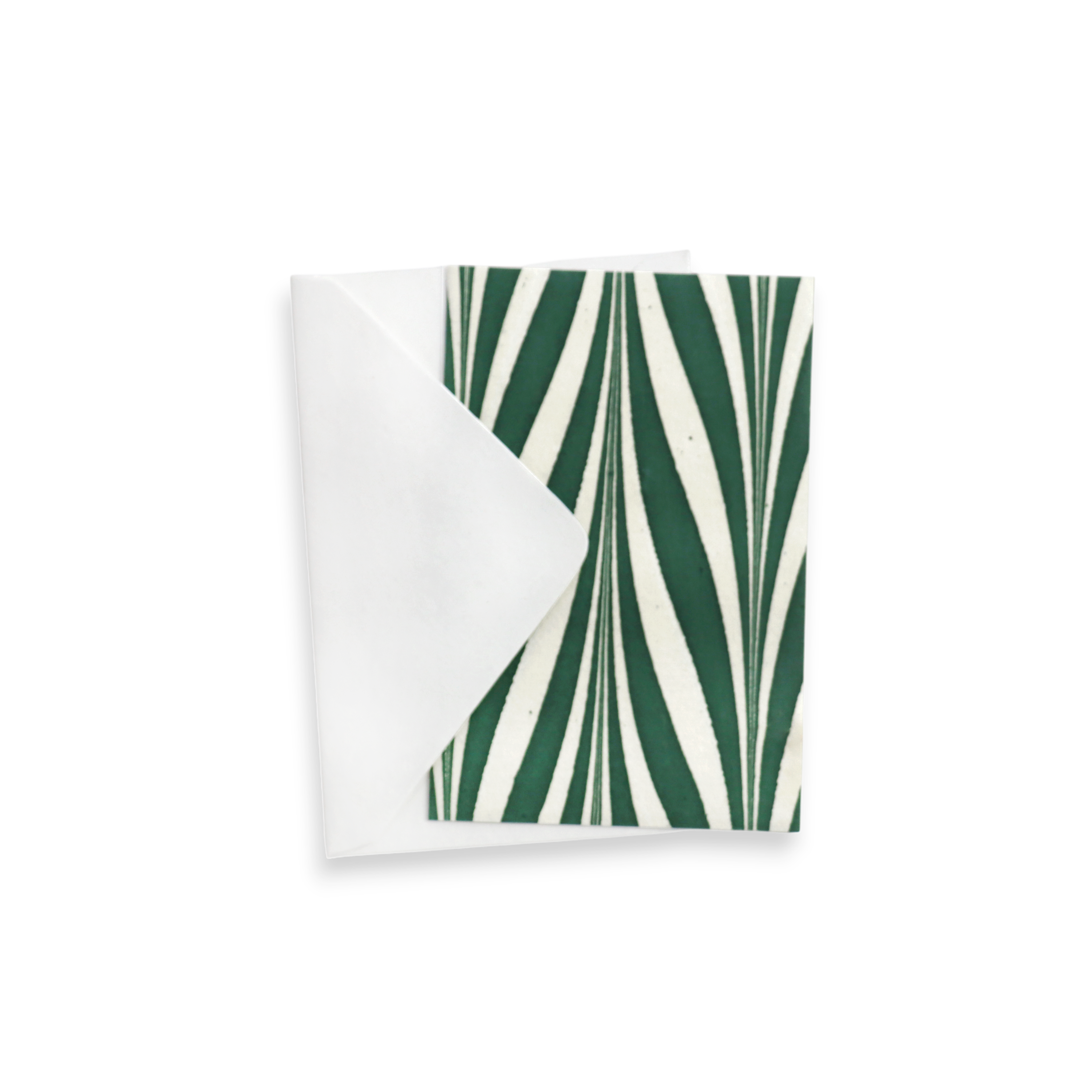 Palm Wave – Hand Marbled Greeting Card Set (6” x 4” | 100% Recycled Cotton Paper)