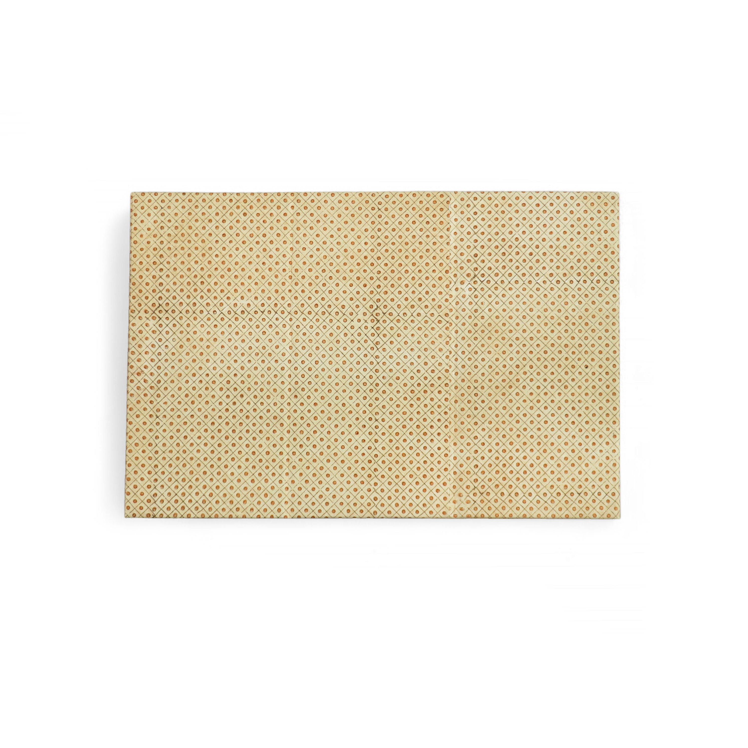 Amber Grid – Hand Block Printed Collapsible Basket (9.5" x 9.5" x 10.5")