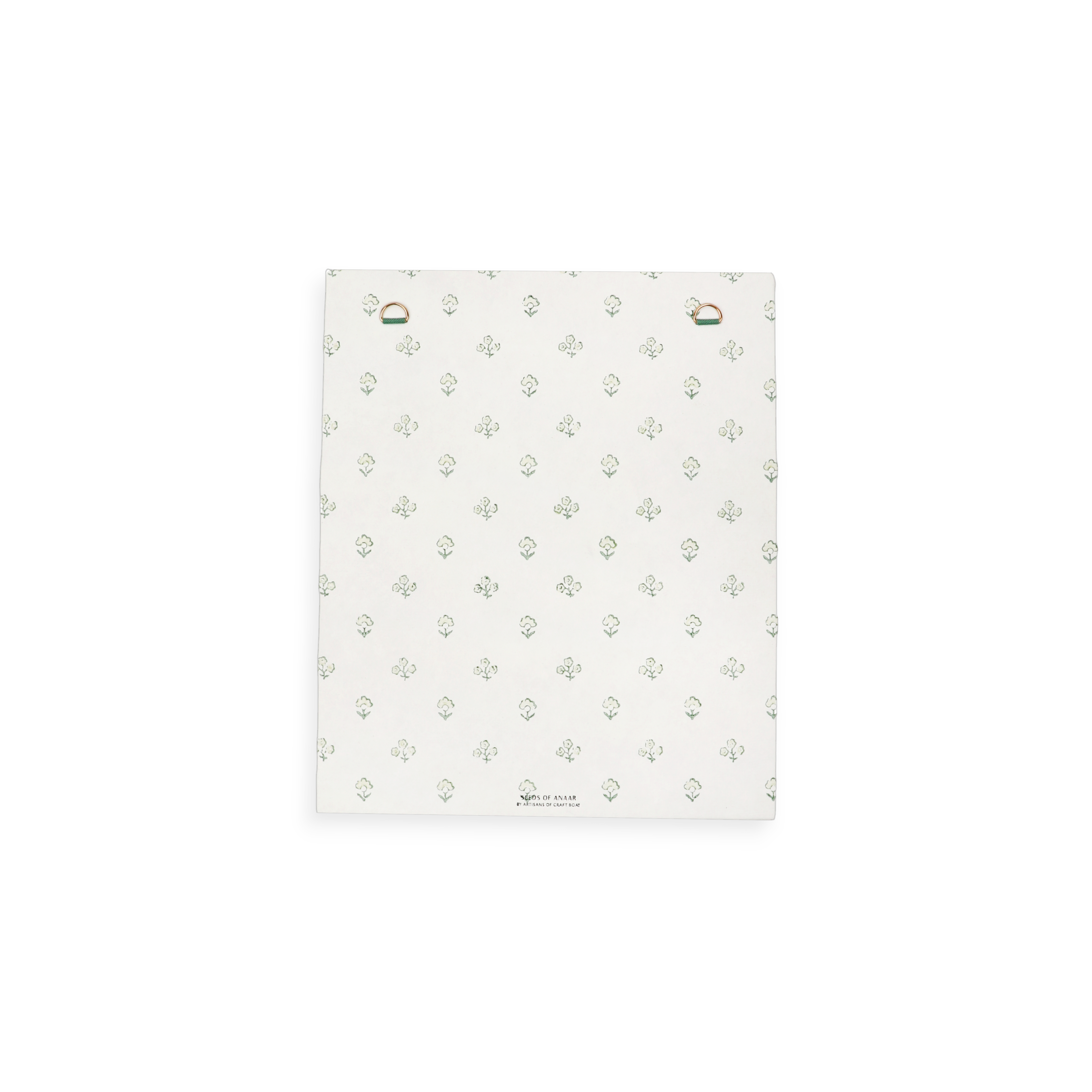 Noor Sage – Hand Block Printed Wall Picture Frame (12" x 10", fits 7" x 5" photo)