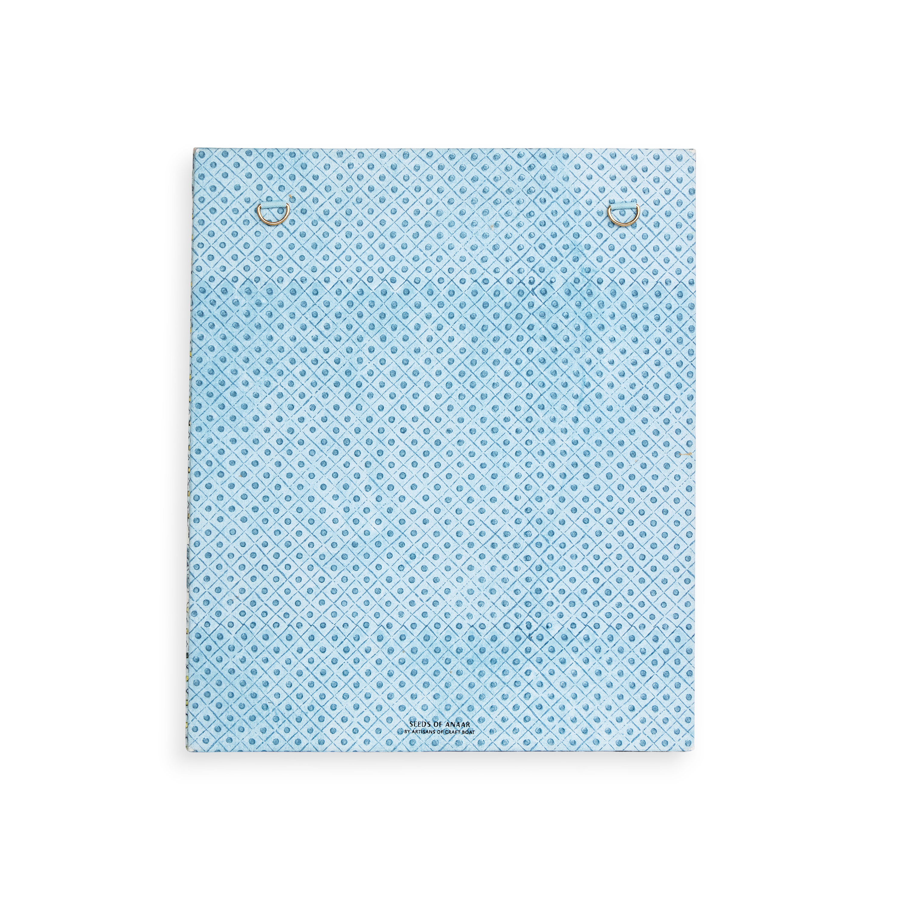 Azure Bloom – Hand Block Printed Wall Picture Frame (12" x 10", fits 7" x 5" photo)
