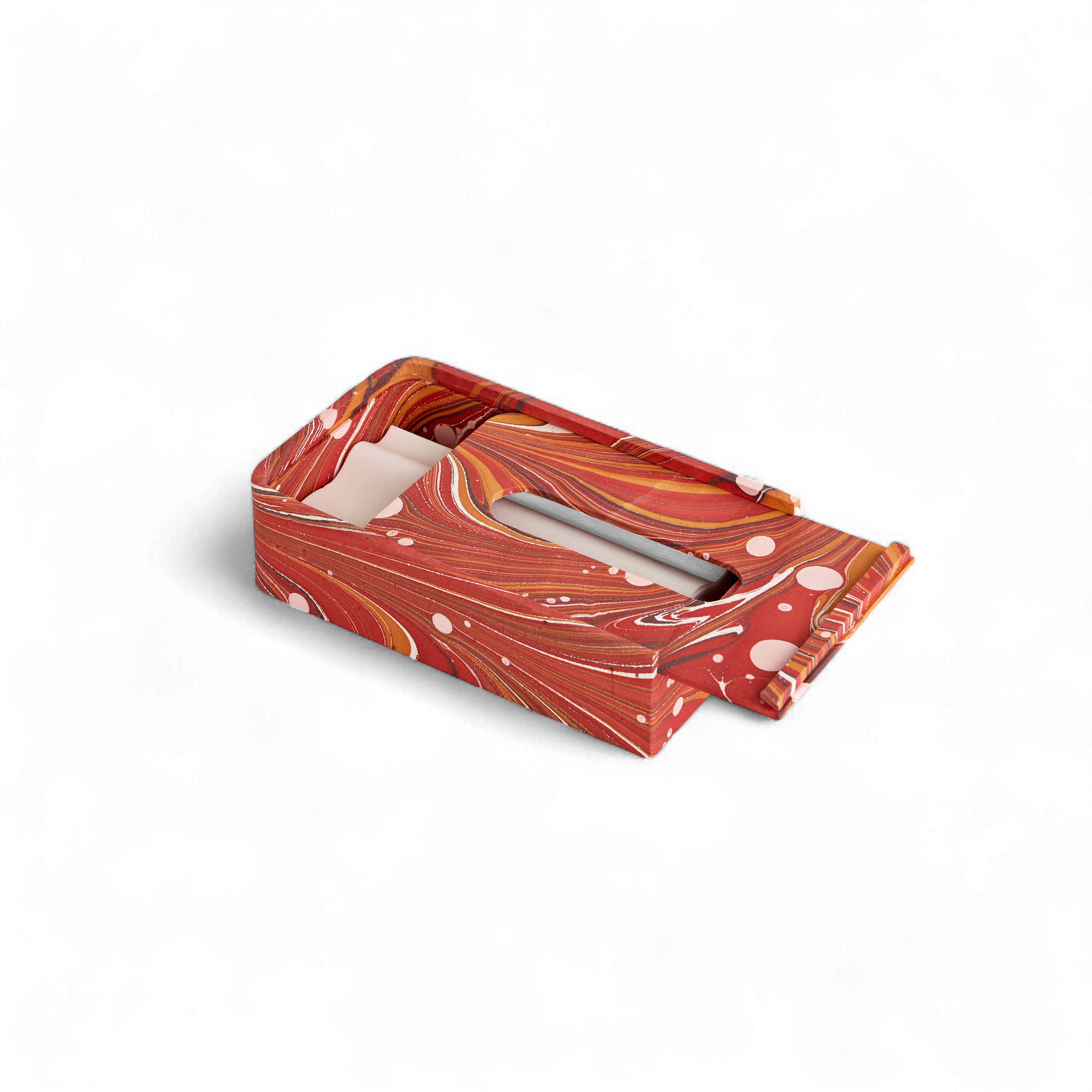 Terracotta Swirl – Tissue Box Cover (5.25” W x 8.5” L x 2.75” H)