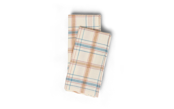 Autumn Check – Handwoven Cotton Napkin (Set of 2) (18