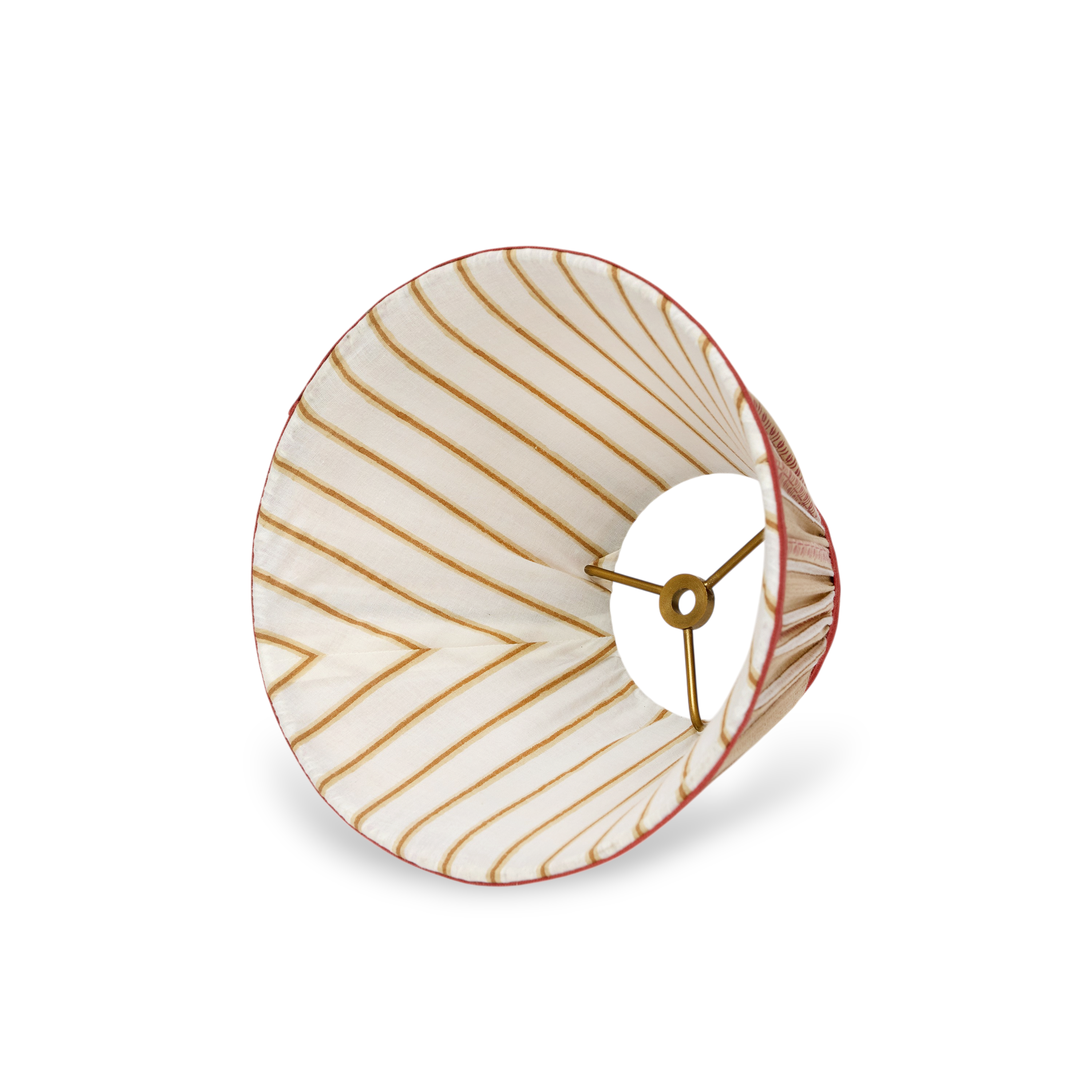 Reva Amber Shade – Hand Block Printed Pleated Lampshade (Spider Fitting | 6.25” H x 9” B x 4.25” Top)
