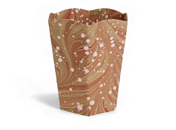 Clay Swell – Hand Marbled Scalloped Basket (9.5