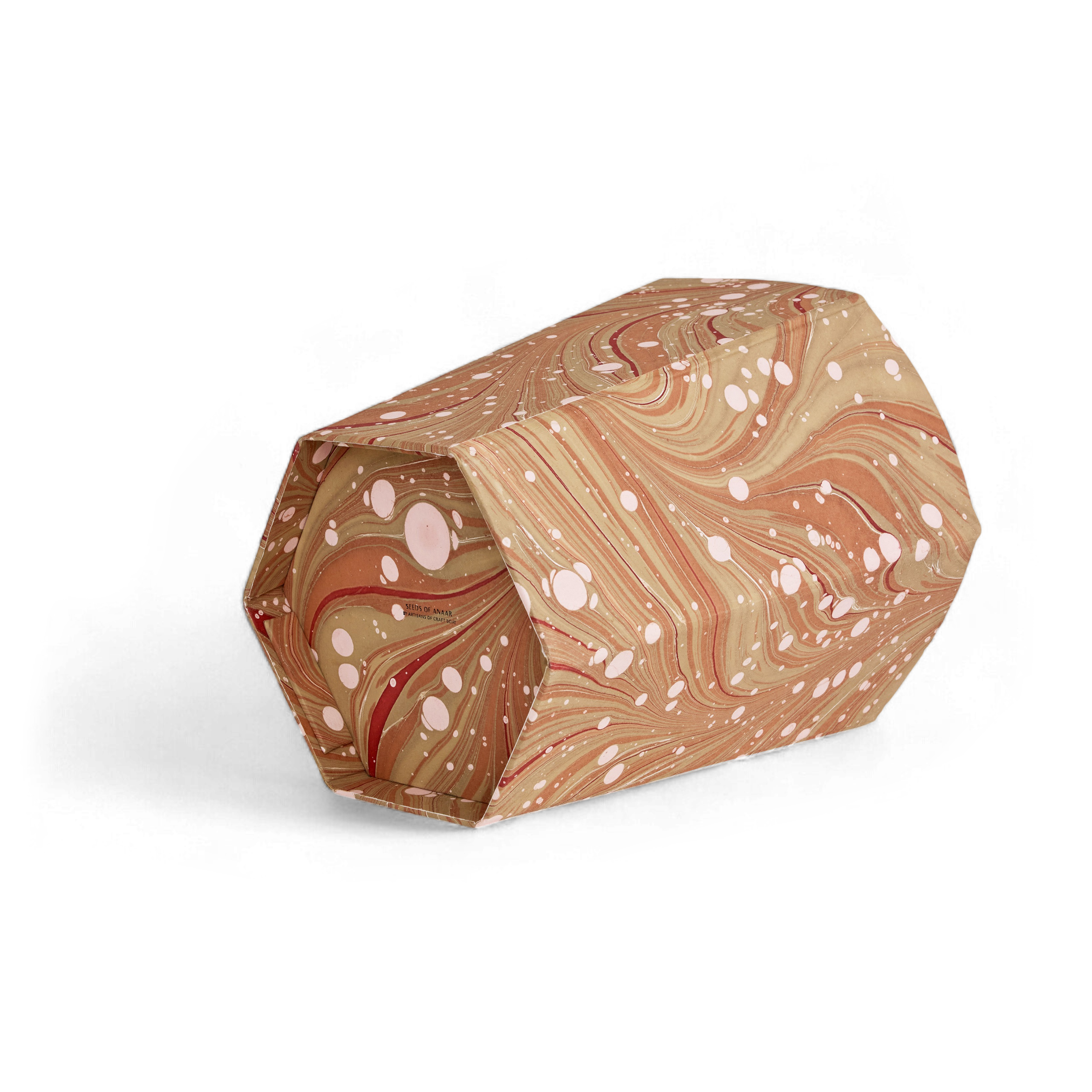Clay Swell – Hand Marbled Scalloped Basket (9.5" W x 9.5" D x 12.5" H approx.)