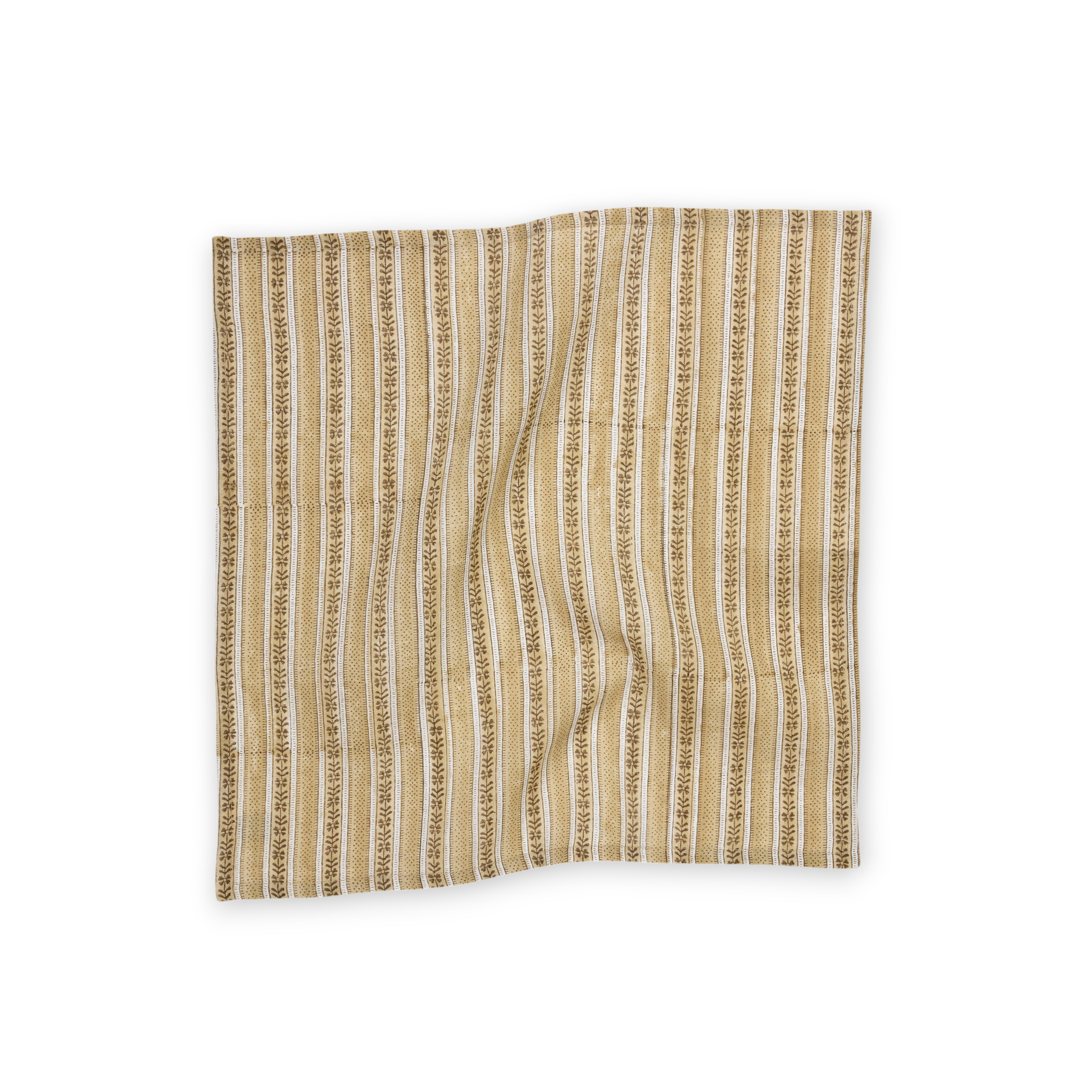 Earth Trail – Hand Block Printed Linen Napkin (Set of 2) (18" x 18")
