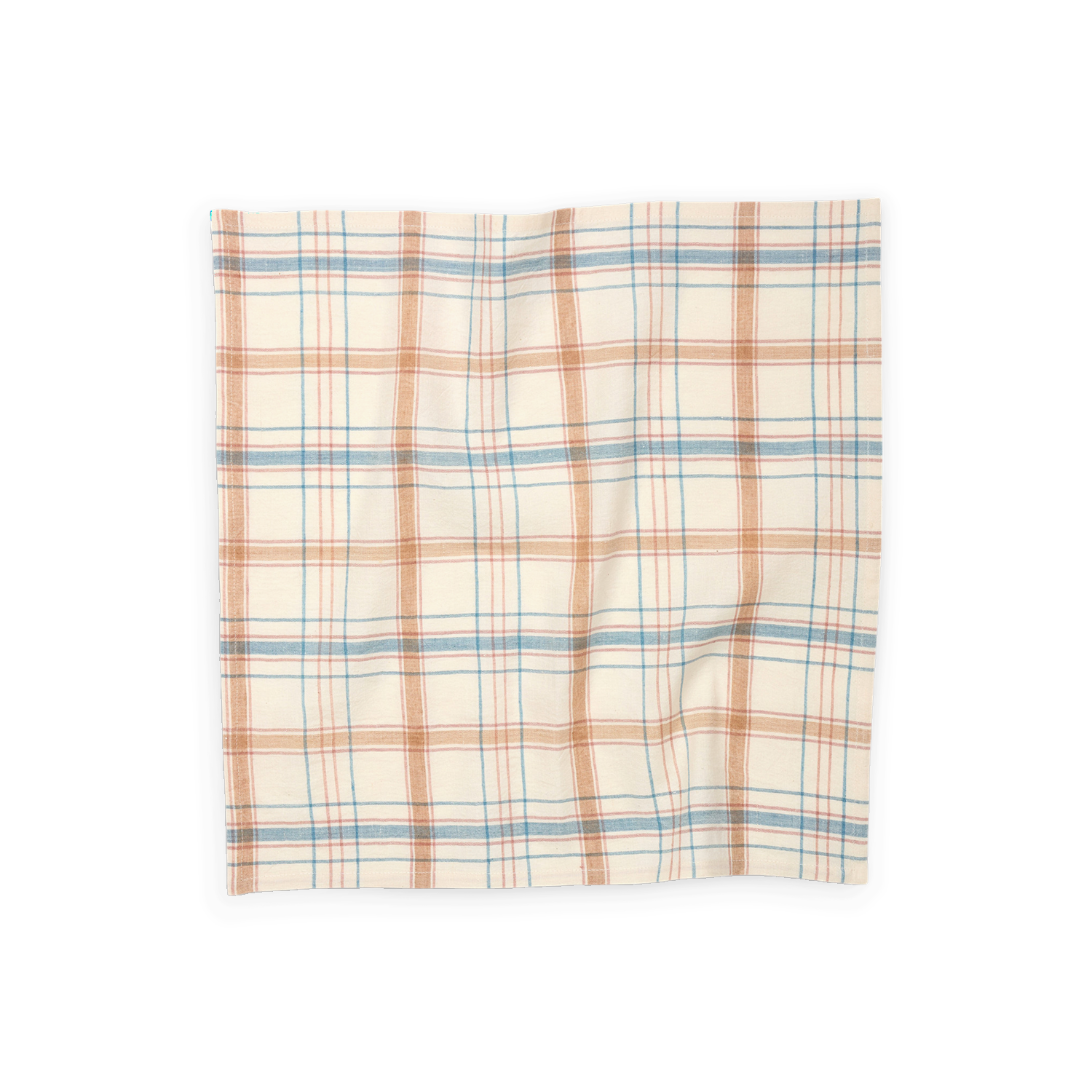 Autumn Check – Handwoven Cotton Napkin (Set of 2) (18" x 18")