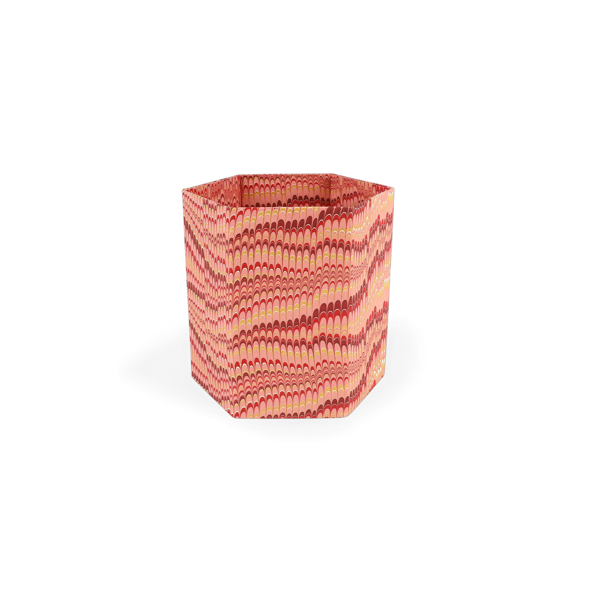 Garnet Red Mountain – Hand Marbled Collapsible Basket (9.5" x 9.5" x 10.5")