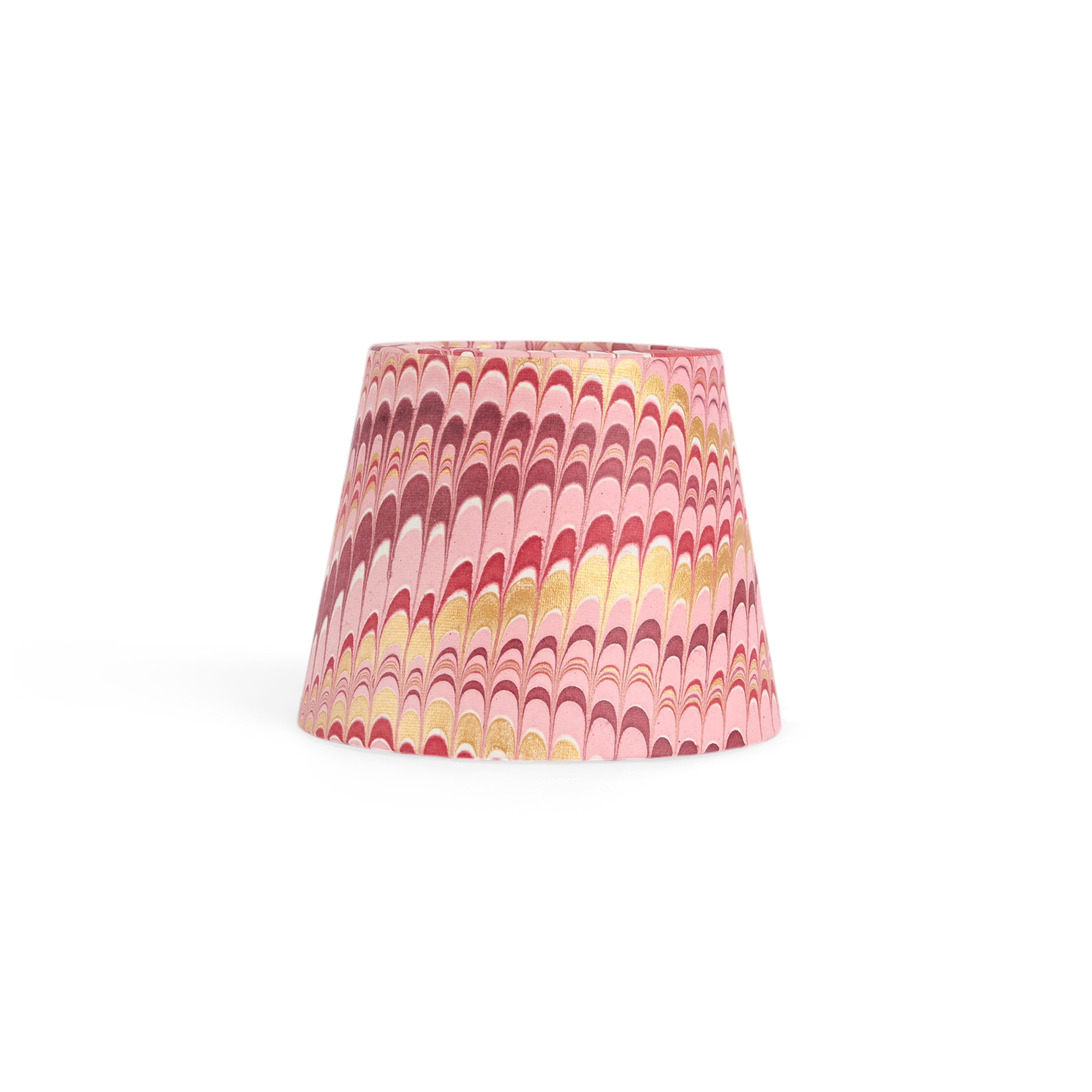 Garnet Red Mountain – Hand Marbled Lampshade Cover (3.75" H x 4.5" W x 3.5" Ø | 100% Recycled Cotton Handmade Paper)