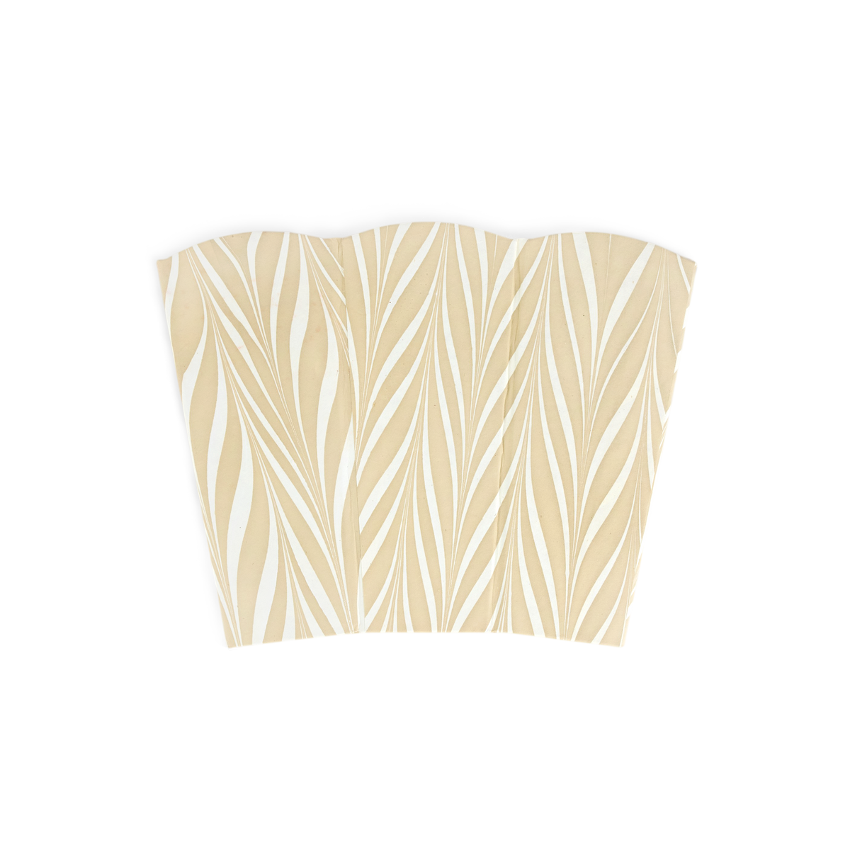 Soyabean Banyan – Hand Marbled Scalloped Basket (9.5" W x 9.5" D x 12" H)