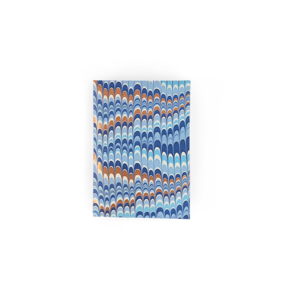Harbor Blue Mountain – Hand Marbled Greeting Card Folder Set  (6” x 4” | 100% Recycled Cotton Paper)