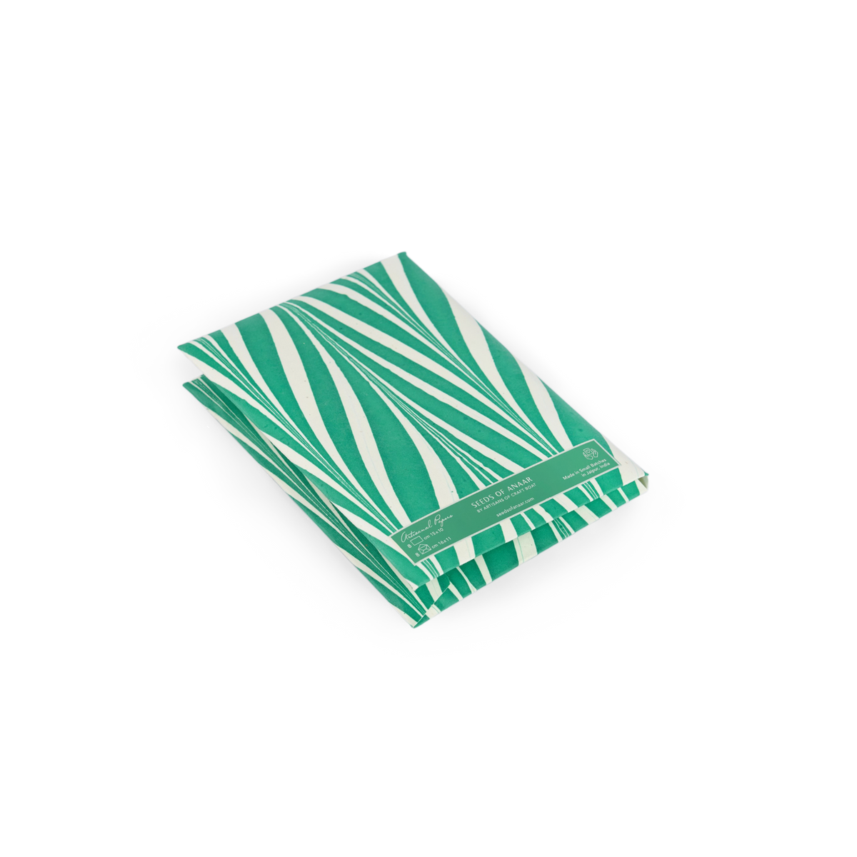Celadon Green Banyan – Hand Marbled Greeting Card Folder Set  (6” x 4” | 100% Recycled Cotton Paper)