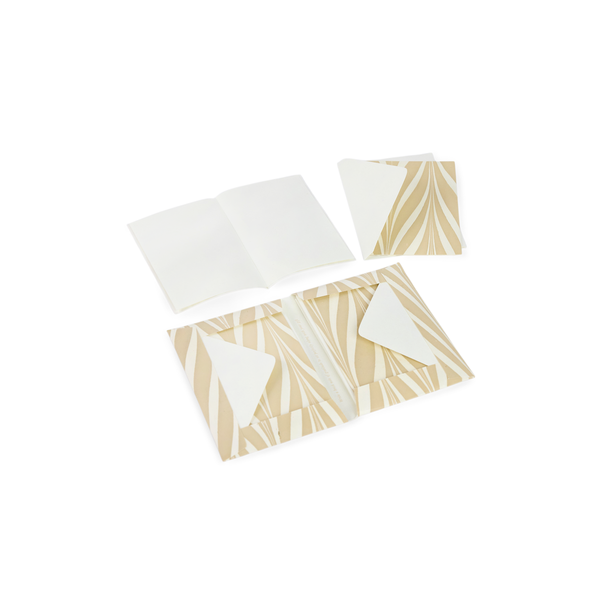 Soyabean Banyan – Hand Marbled Greeting Card Folder Set  (6” x 4” | 100% Recycled Cotton Paper)