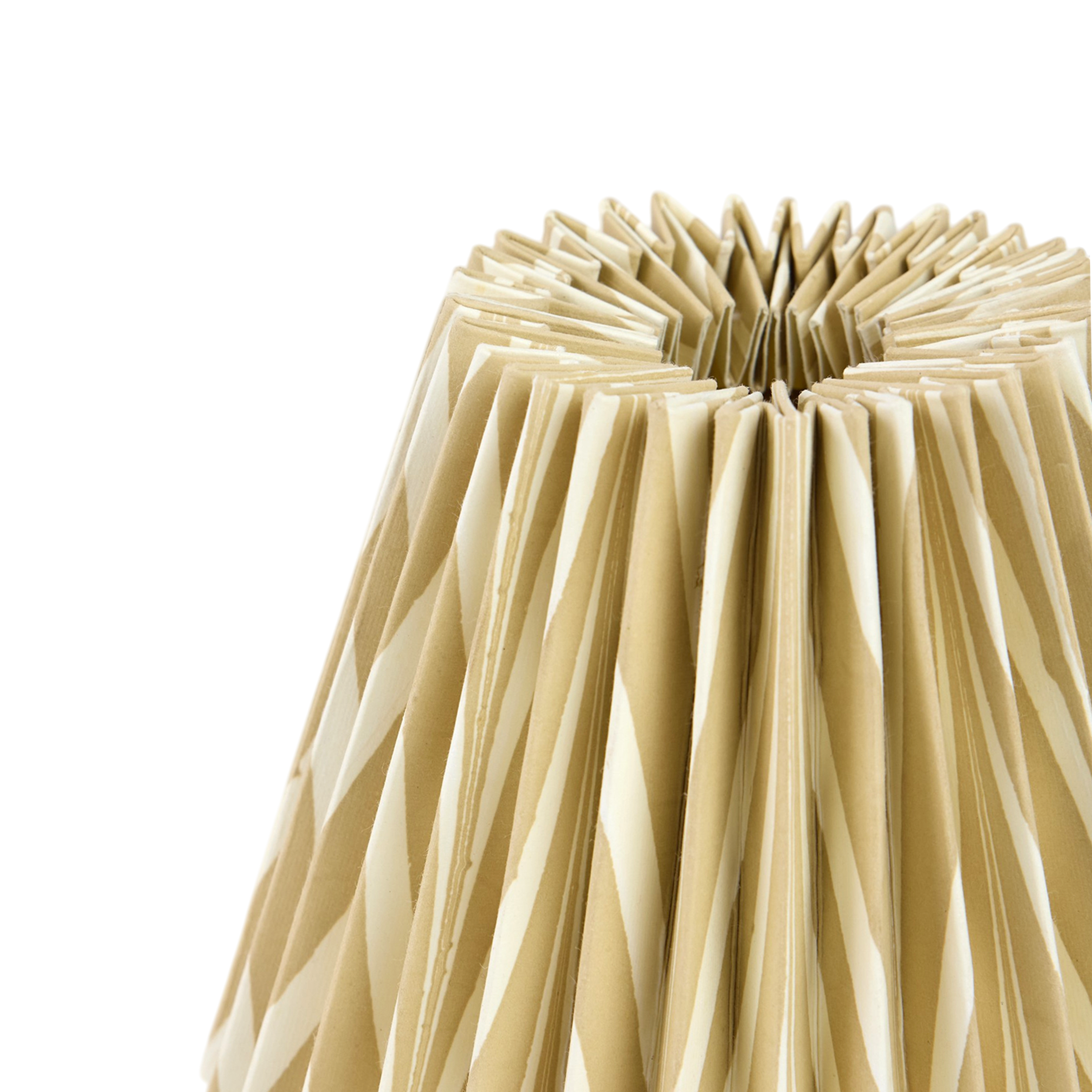 Soyabean Banyan – Hand Marbled Pleated Lampshade ( 5.5” H X 6.75” W x 3.5 Ø | 100% Recycled Cotton Paper)