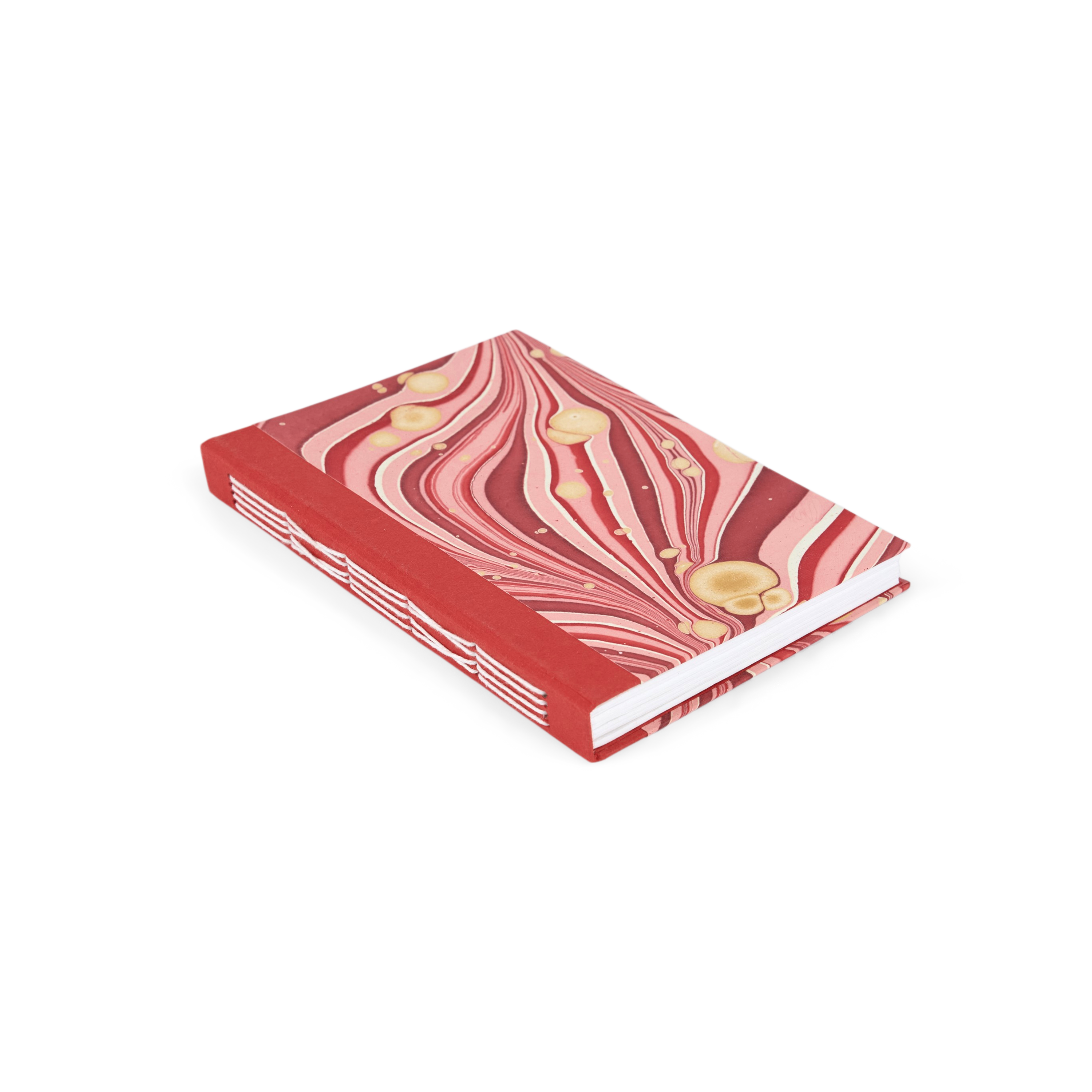 Garnet Red Pebble – Hand Marbled Journal 6" x 8" | 56 Pages | 150gsm Paper