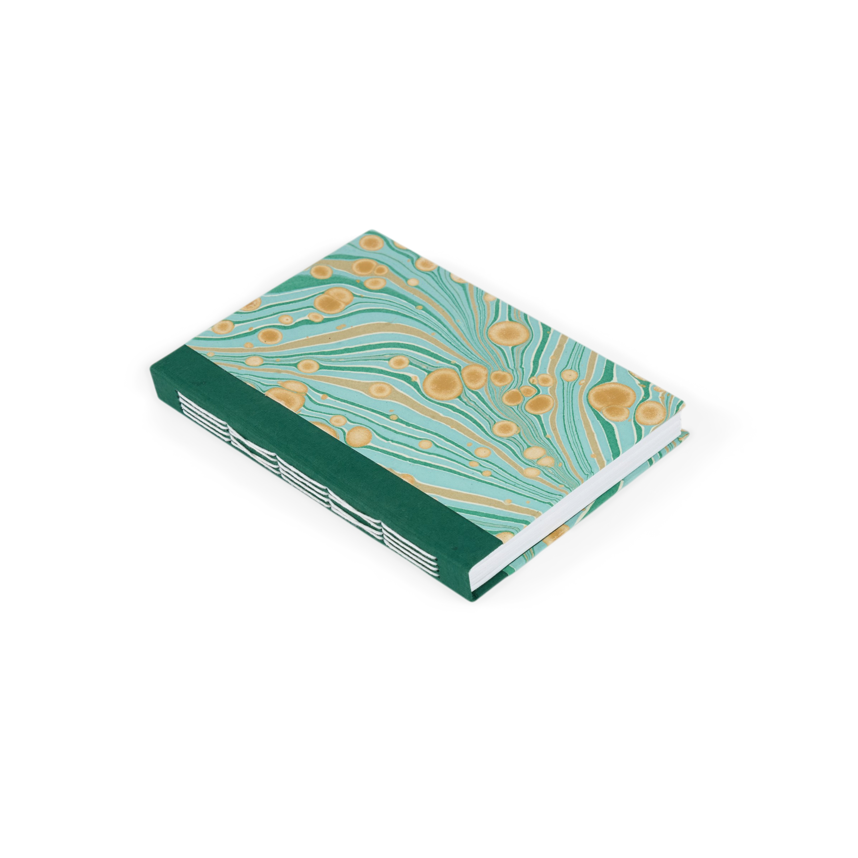 Celadon Green Pebble – Hand Marbled Journal 6" x 8" | 56 Pages | 150gsm Paper