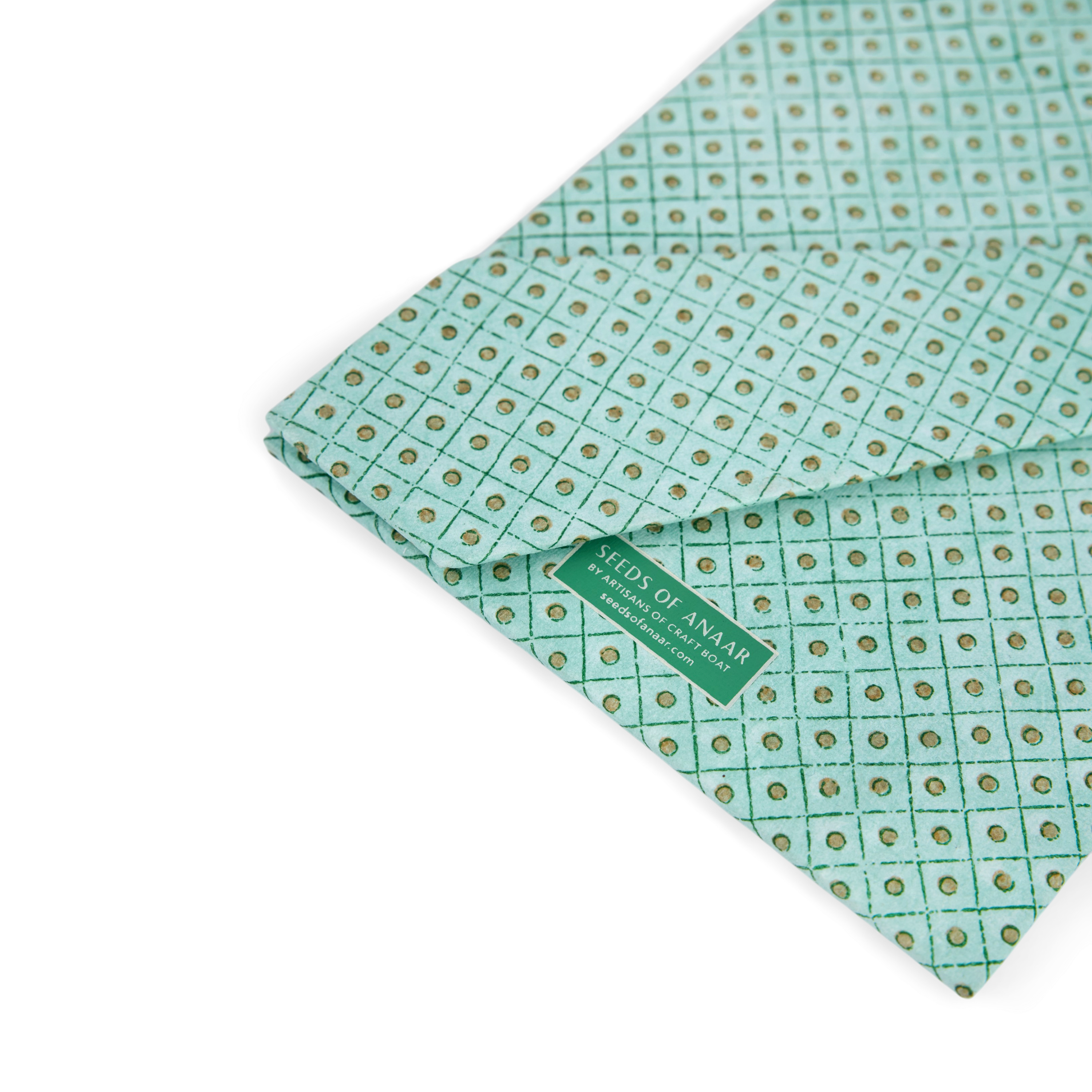 Celadon Green Floral Stripe – Hand Block Printed Tabletop Picture Frame (7.25" x 5.75", fits 6" x 4" photo)