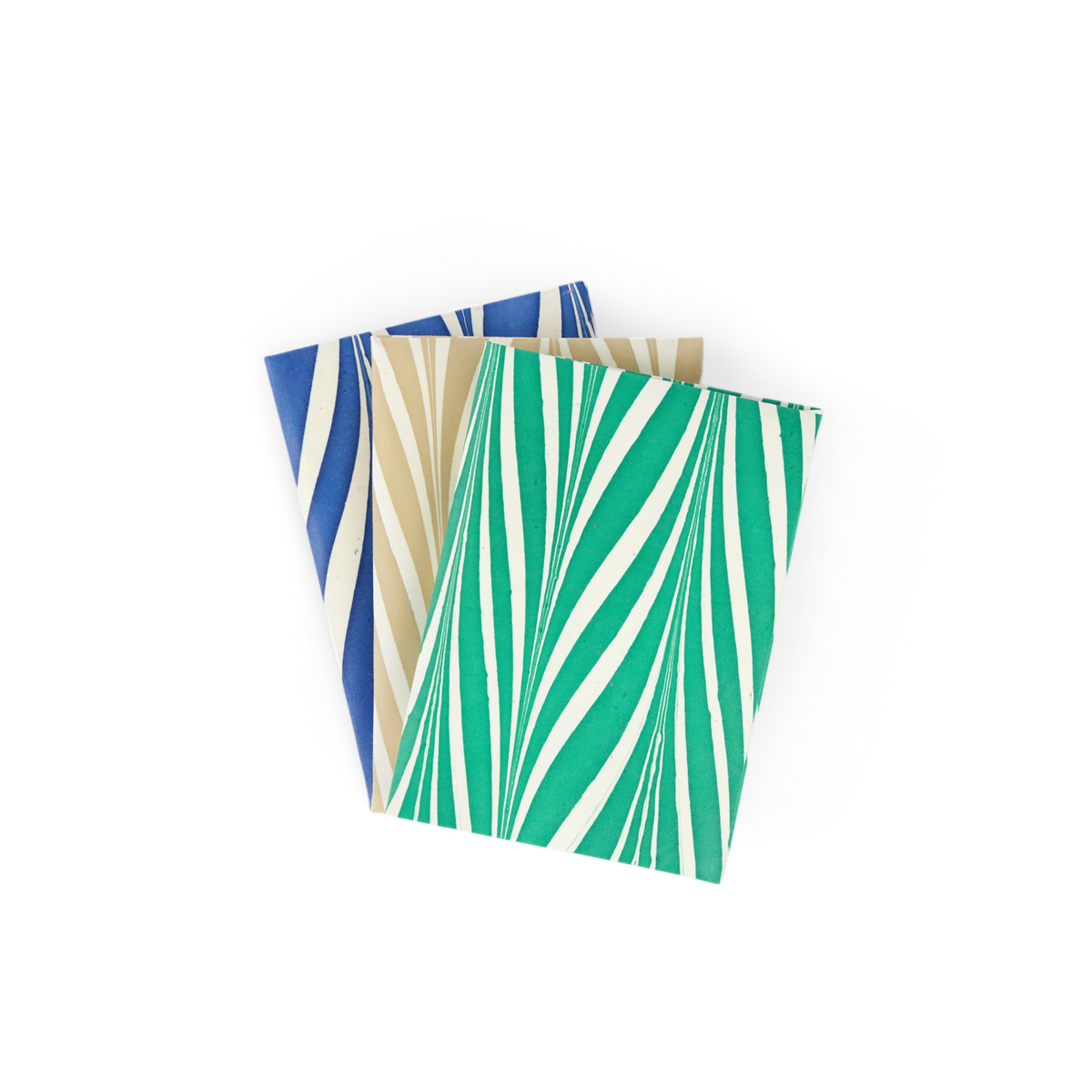 Celadon Green Banyan – Hand Marbled Greeting Card Folder Set  (6” x 4” | 100% Recycled Cotton Paper)