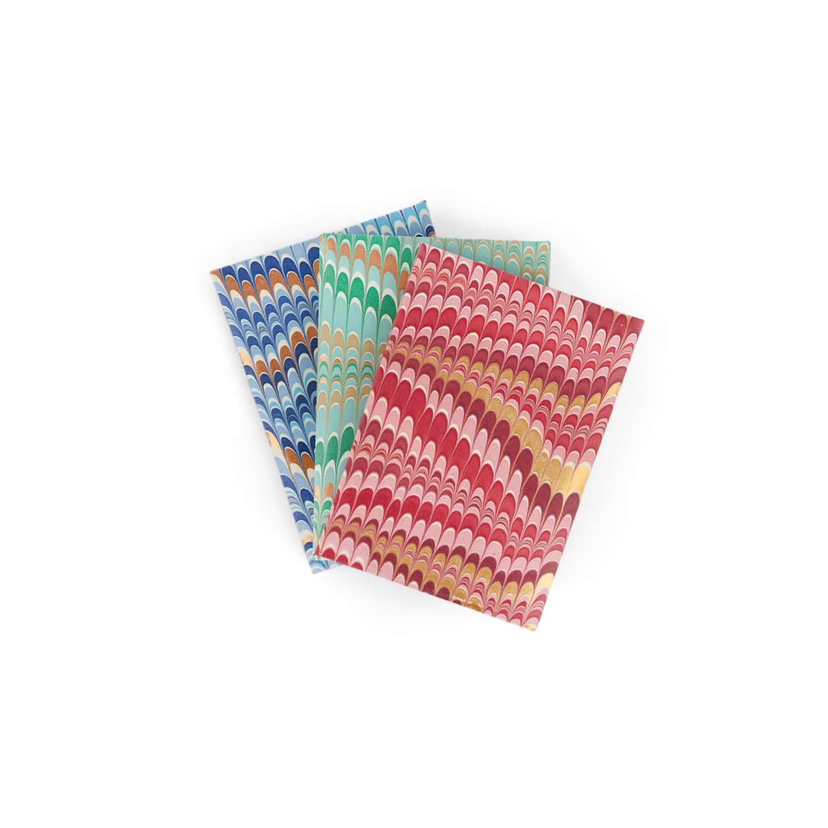Garnet Red Mountain – Hand Marbled Greeting Card Folder Set  (6” x 4” | 100% Recycled Cotton Paper)