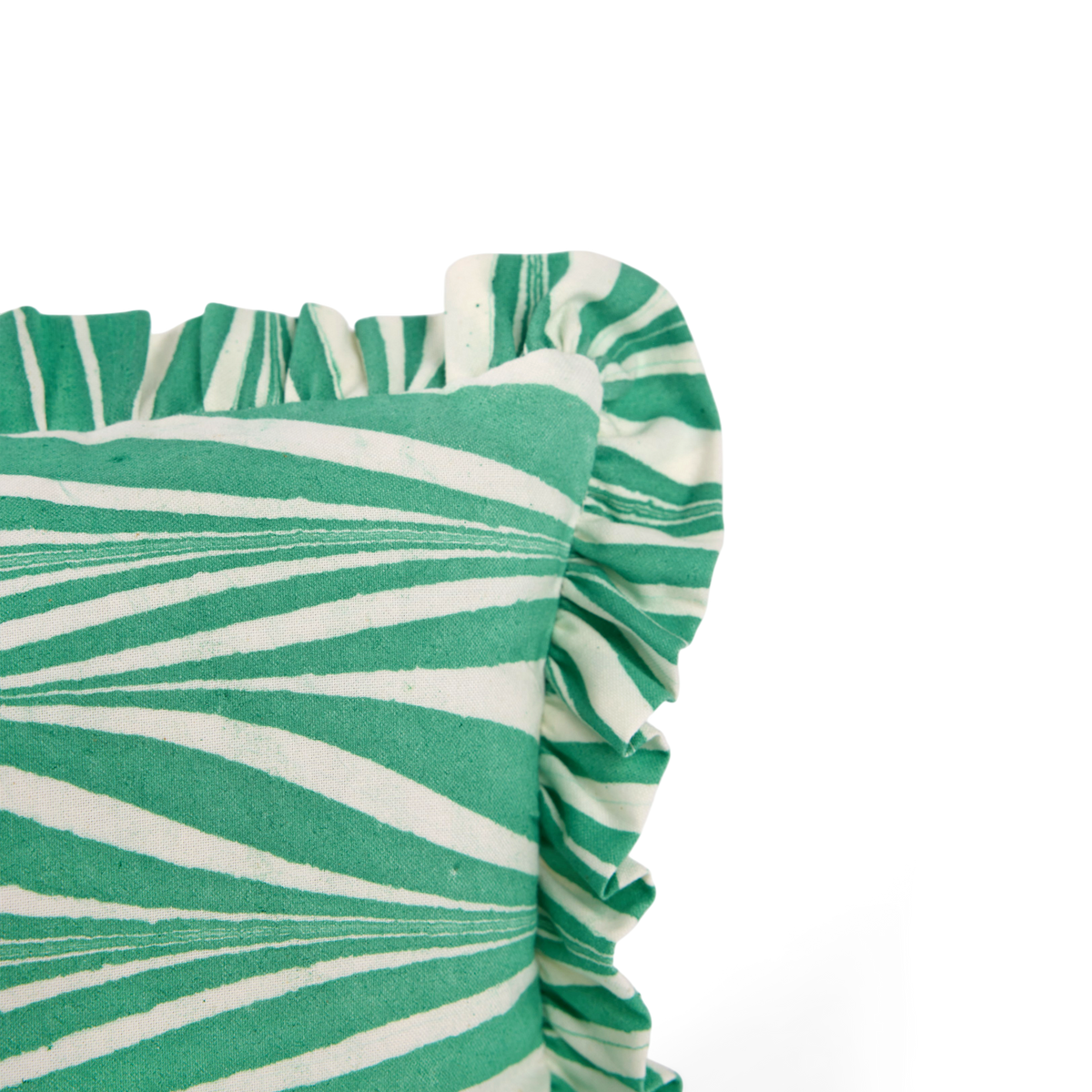 Celadon Green Banyan – Hand Marbled Cotton Pillow Cover (12" x 16")