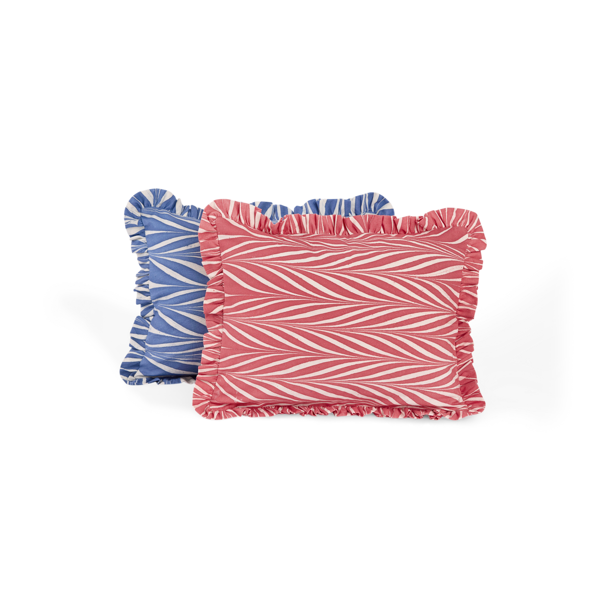 Garnet Red Banyan – Hand Marbled Cotton Pillow Cover (12" x 16")