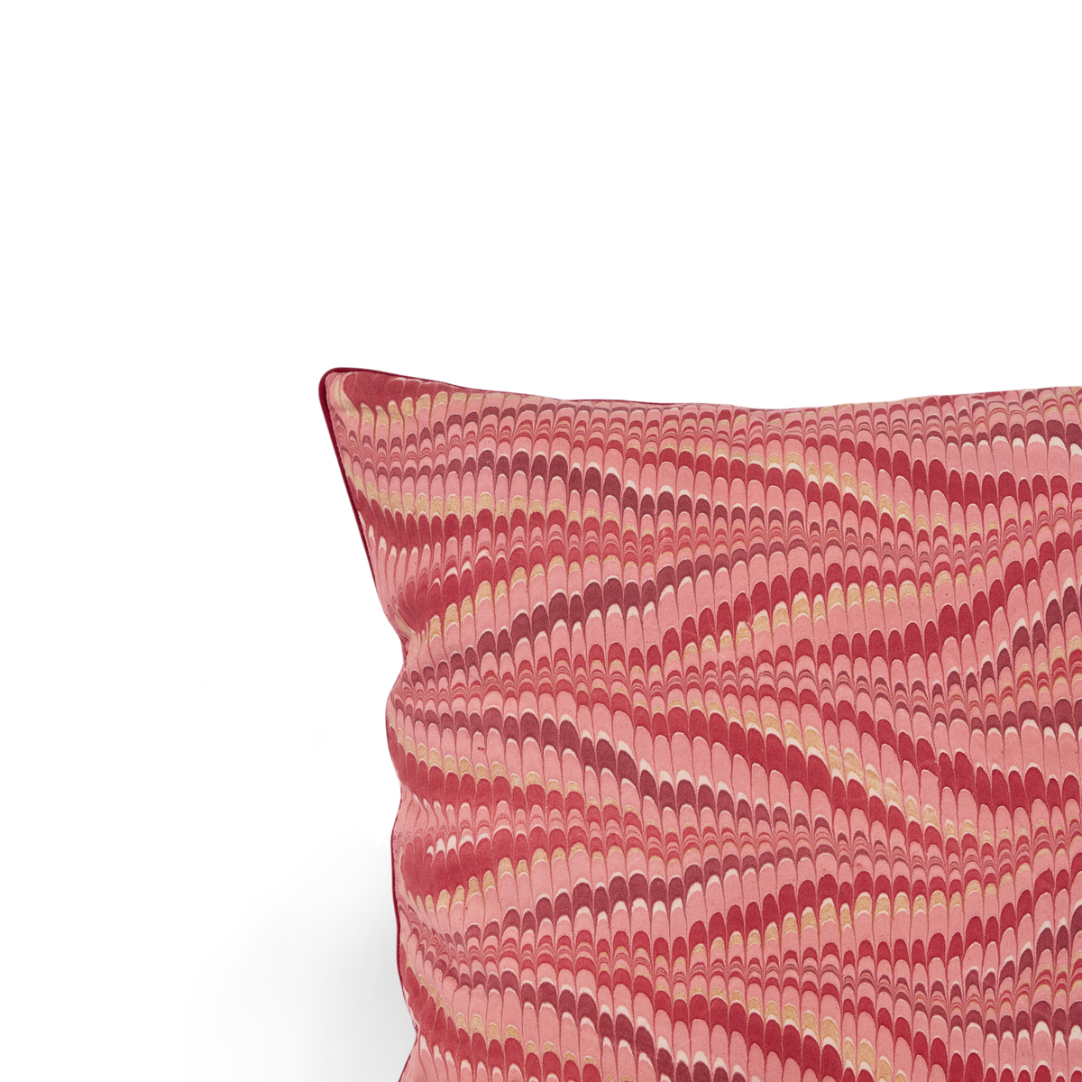 Garnet Red Mountain – Hand Marbled Cotton Cushion Cover (18" x 18")