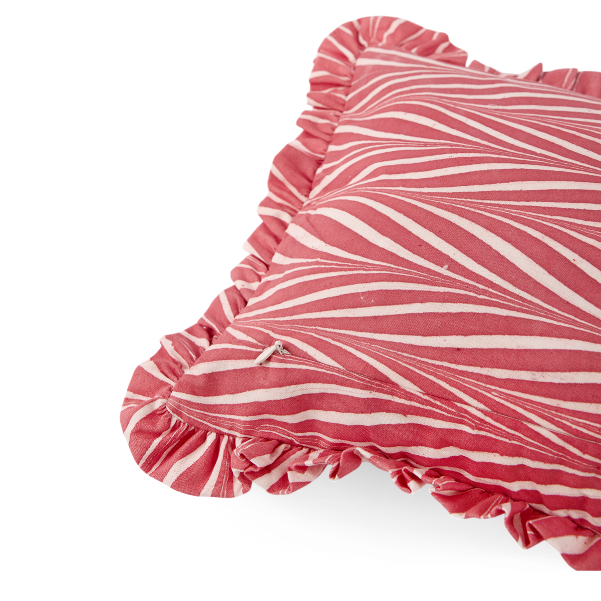 Garnet Red Banyan – Hand Marbled Cotton Pillow Cover (12" x 16")