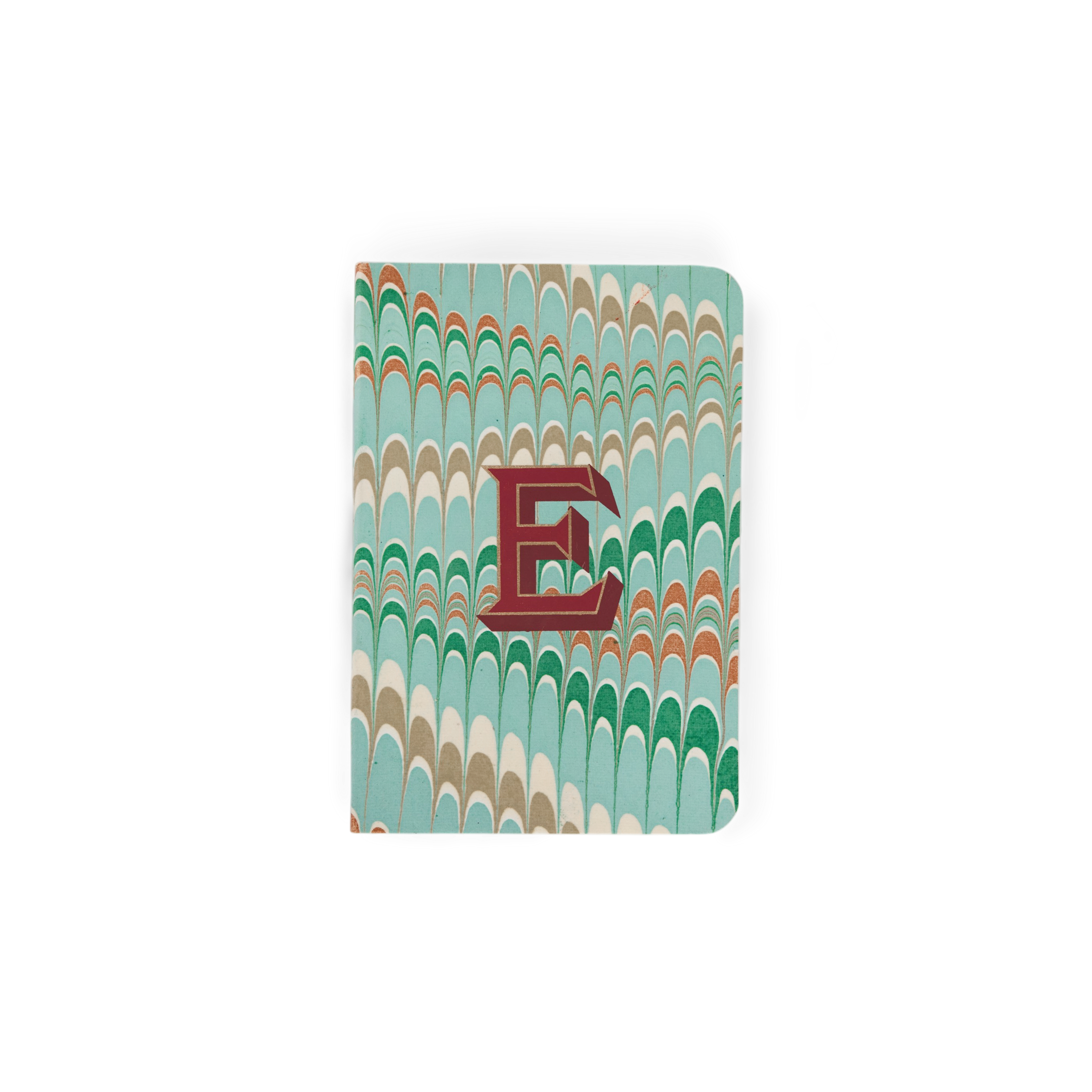 Alphabet Pocket Notebook – Hand-Marbled Notebook (5.5" W x 3.75" H)