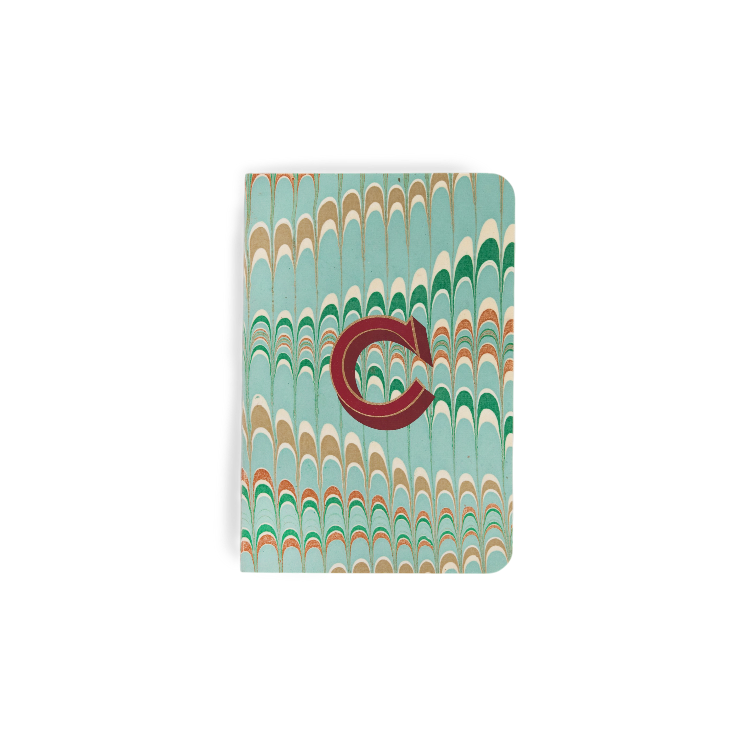 Alphabet Pocket Notebook – Hand-Marbled Notebook (5.5" W x 3.75" H)