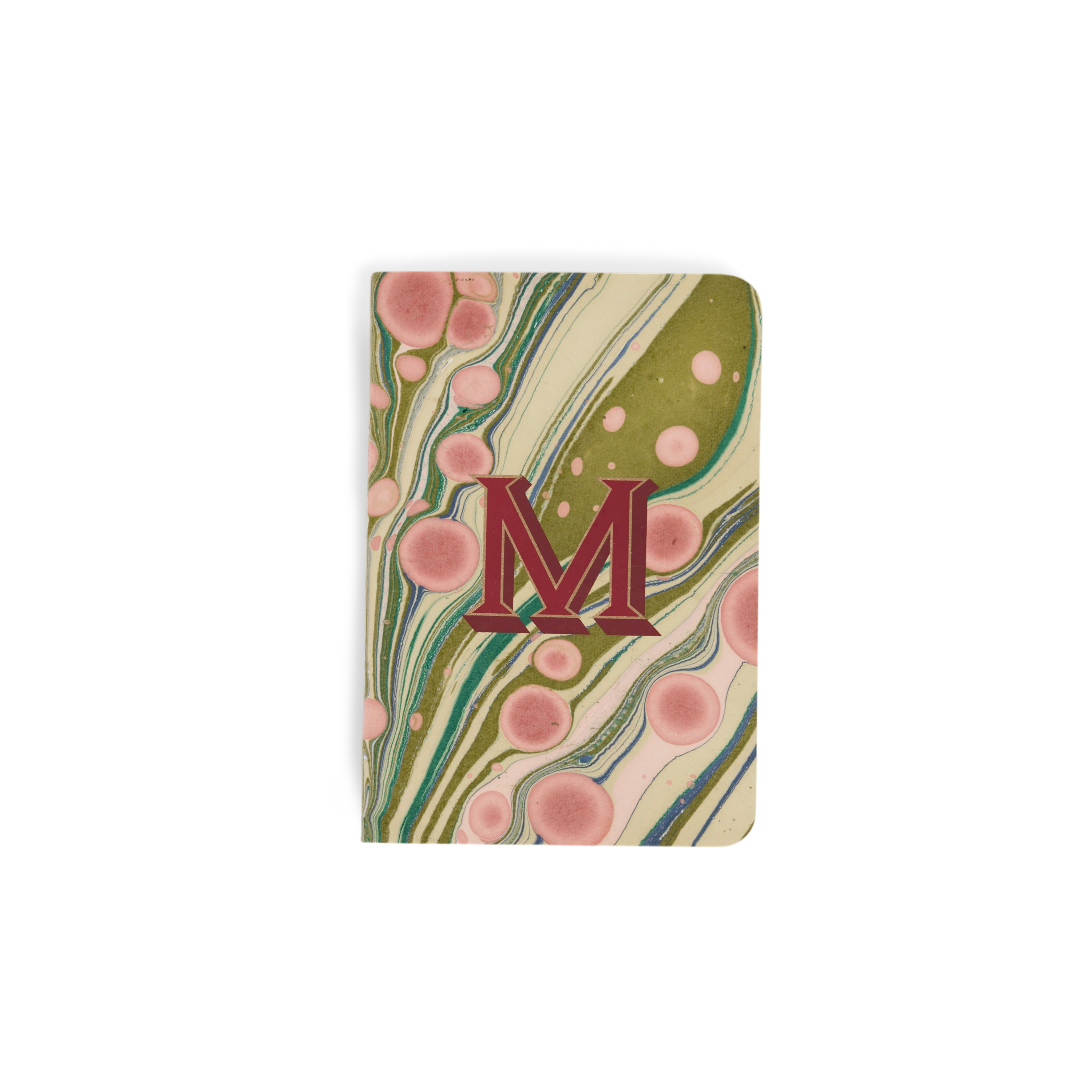 Alphabet Pocket Notebook – Hand-Marbled Notebook (5.5" W x 3.75" H)
