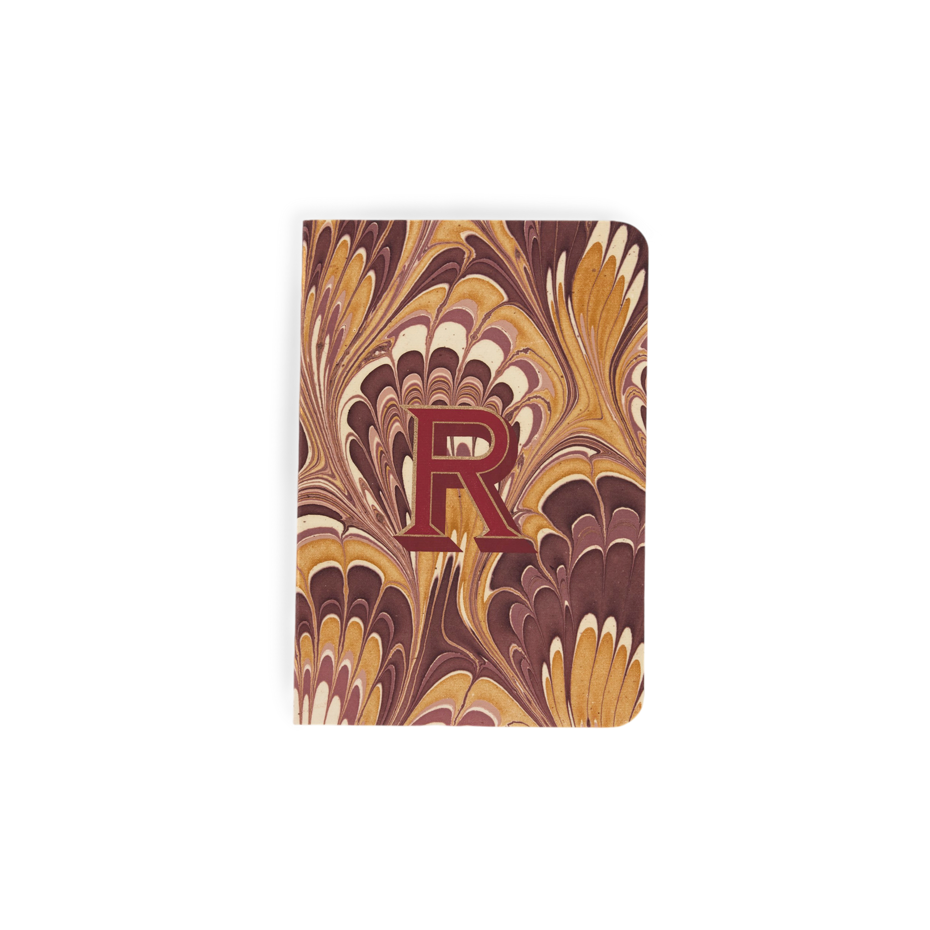 Alphabet Pocket Notebook – Hand-Marbled Notebook (5.5" W x 3.75" H)