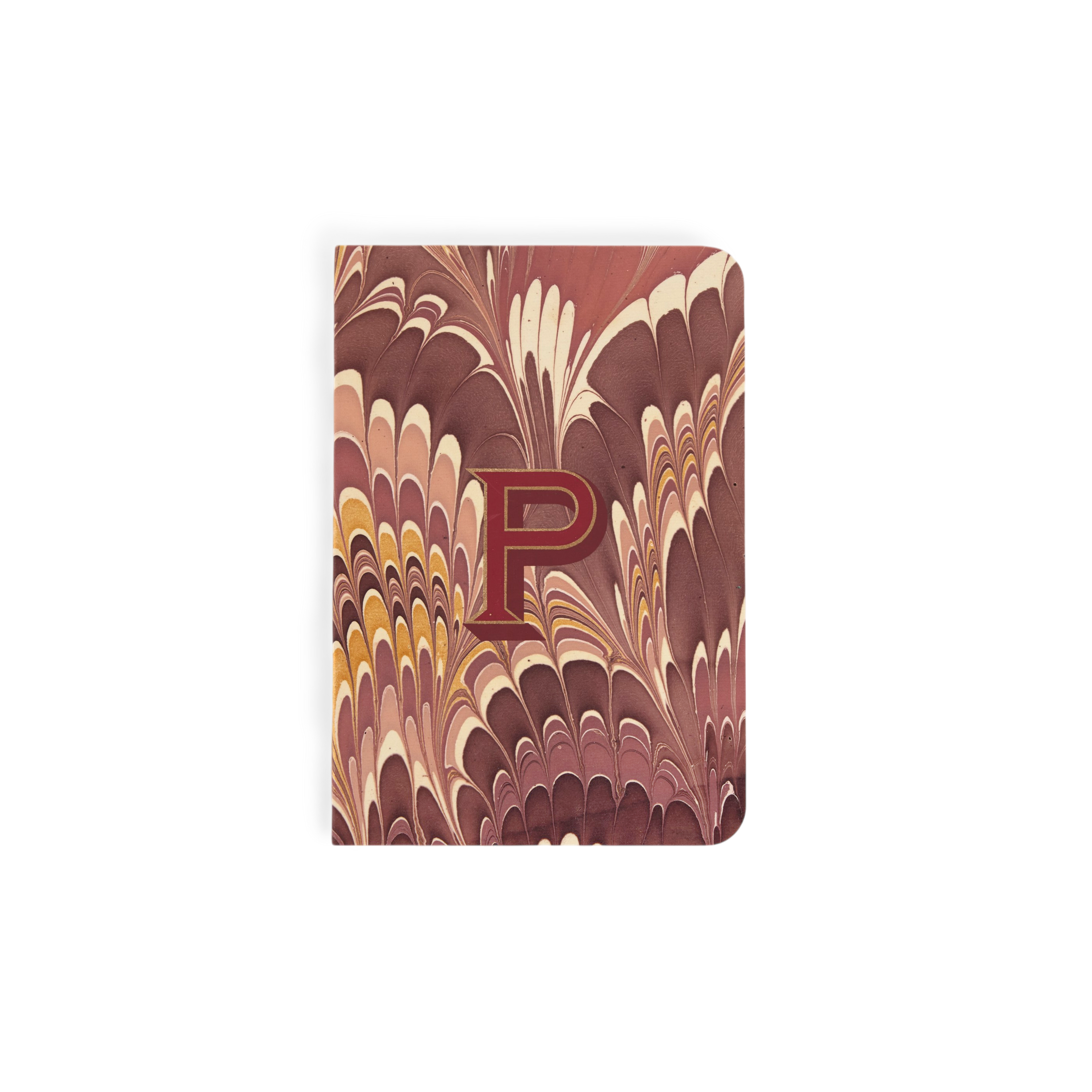 Alphabet Pocket Notebook – Hand-Marbled Notebook (5.5" W x 3.75" H)