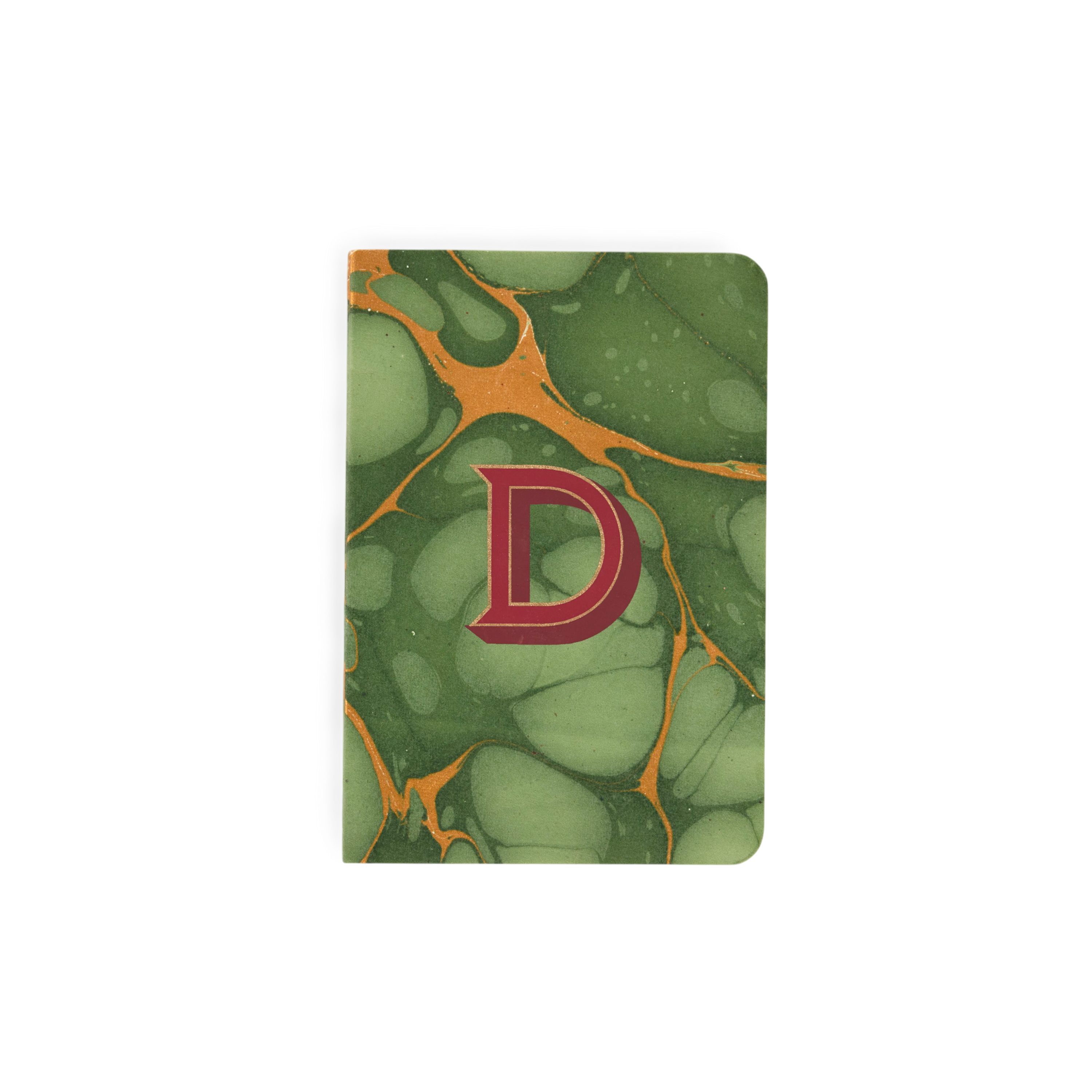Alphabet Pocket Notebook – Hand-Marbled Notebook (5.5" W x 3.75" H)