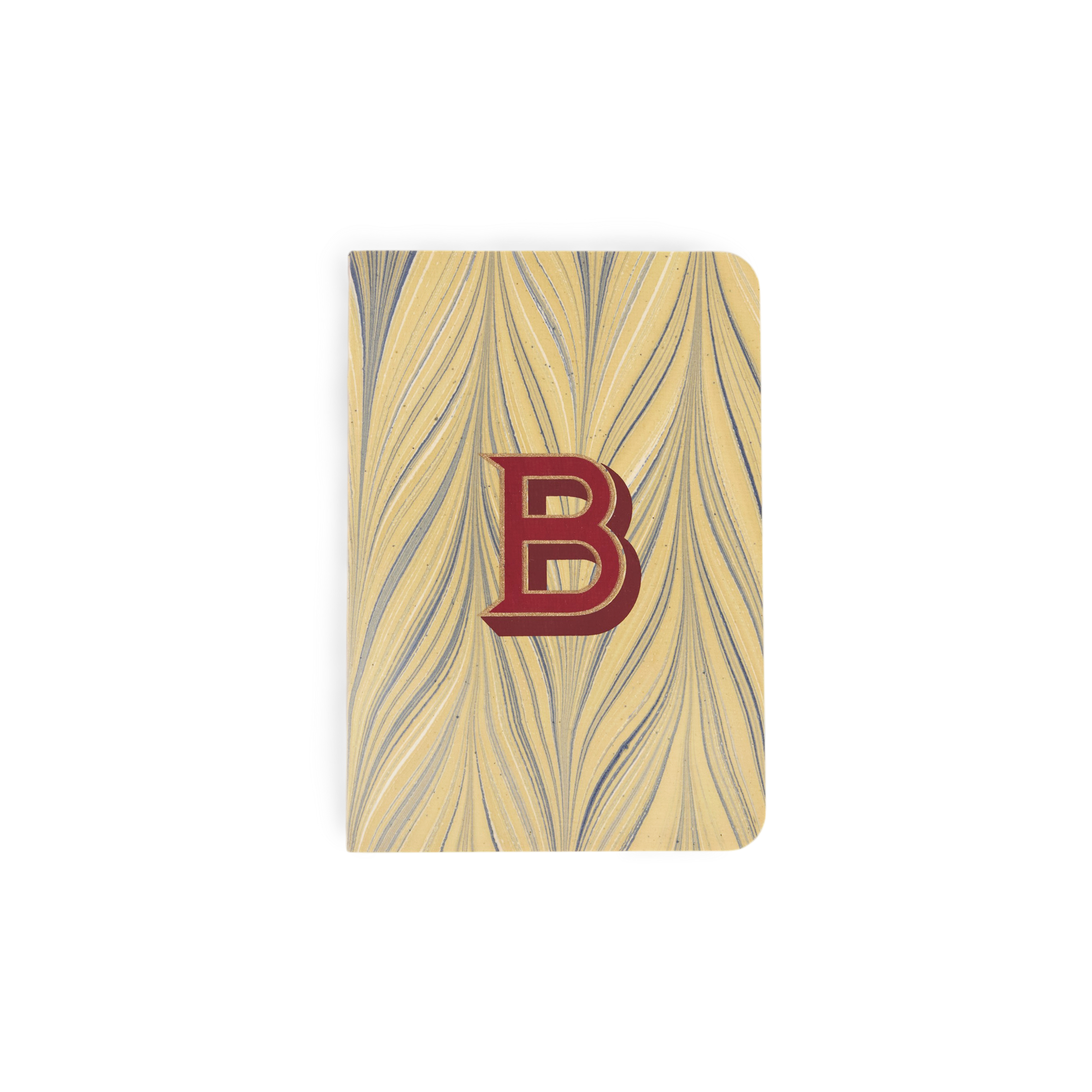 Alphabet Pocket Notebook – Hand-Marbled Notebook (5.5" W x 3.75" H)